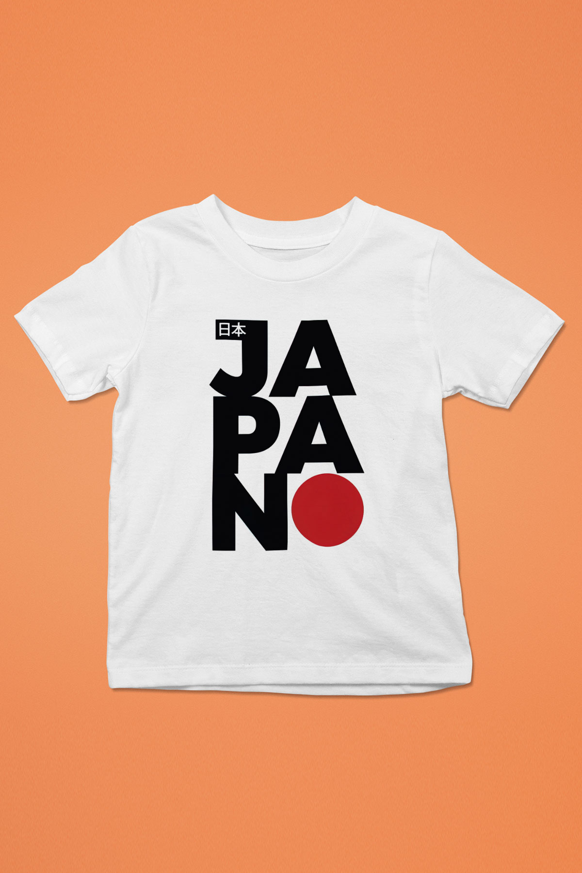 Japonya Beyaz Unisex Çocuk Tişört
