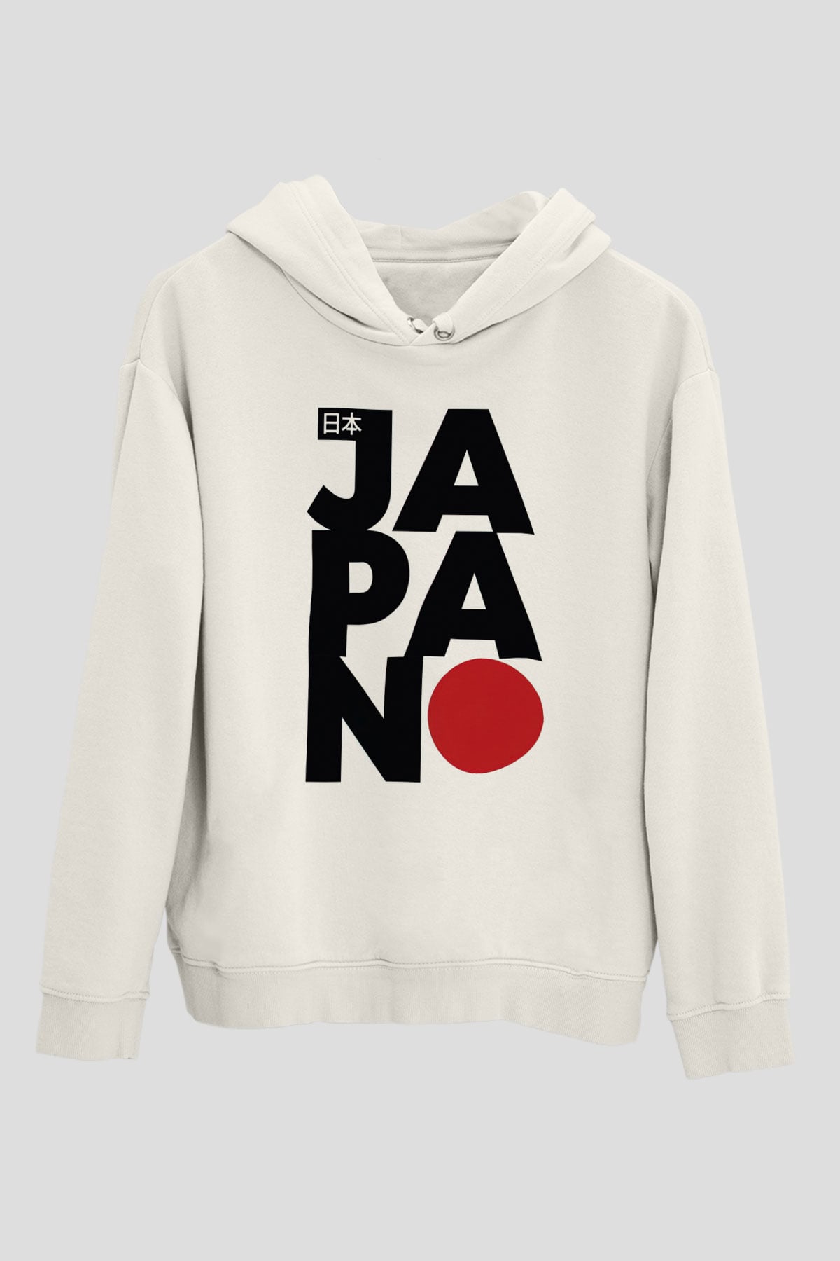 Japonya Beyaz Unisex Hoodie