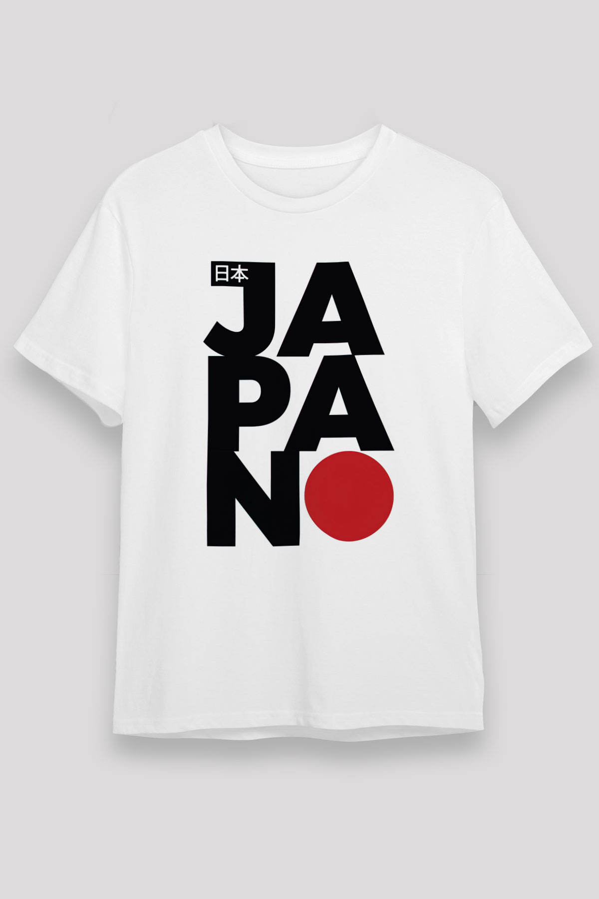 Japonya Beyaz Unisex Tişört T-Shirt - TişörtFabrikası