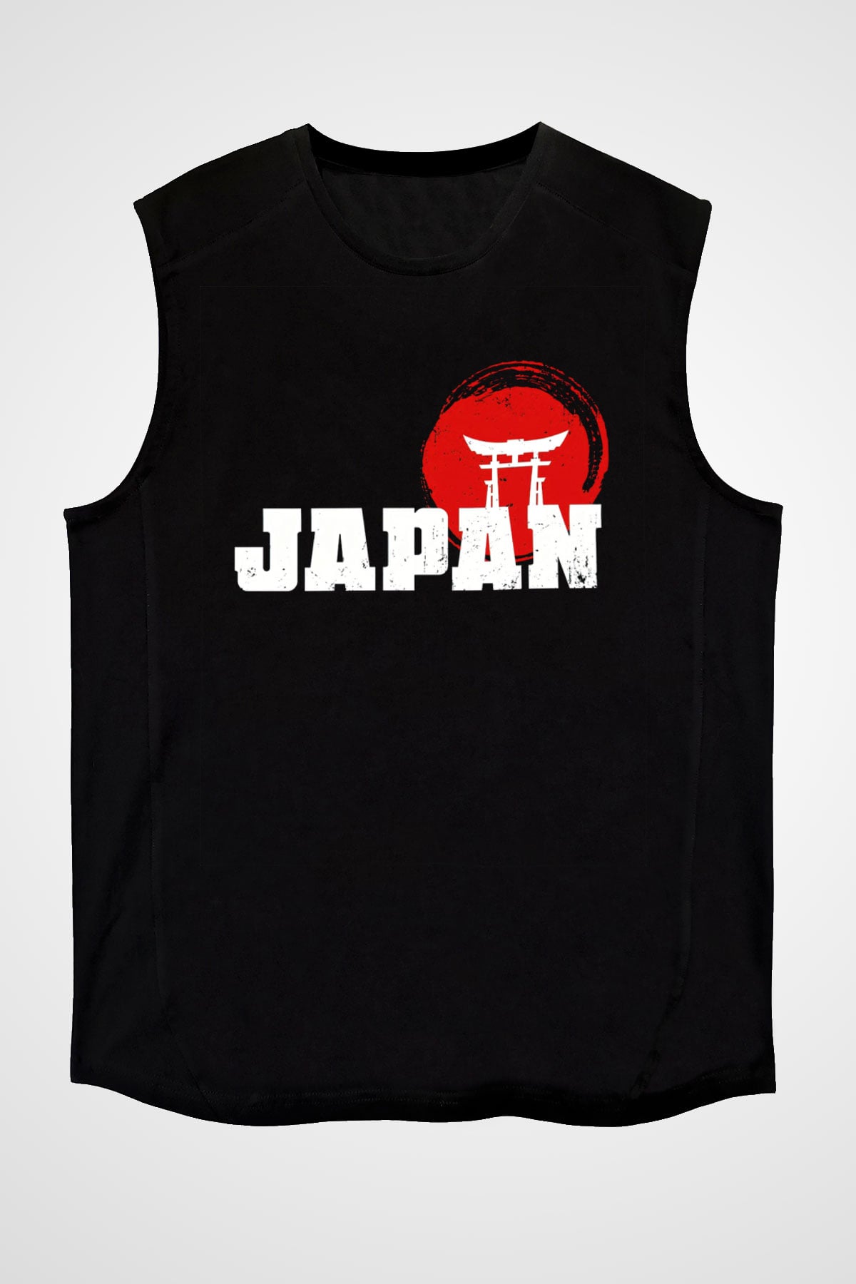 Japonya Siyah Unisex Kolsuz Tişört