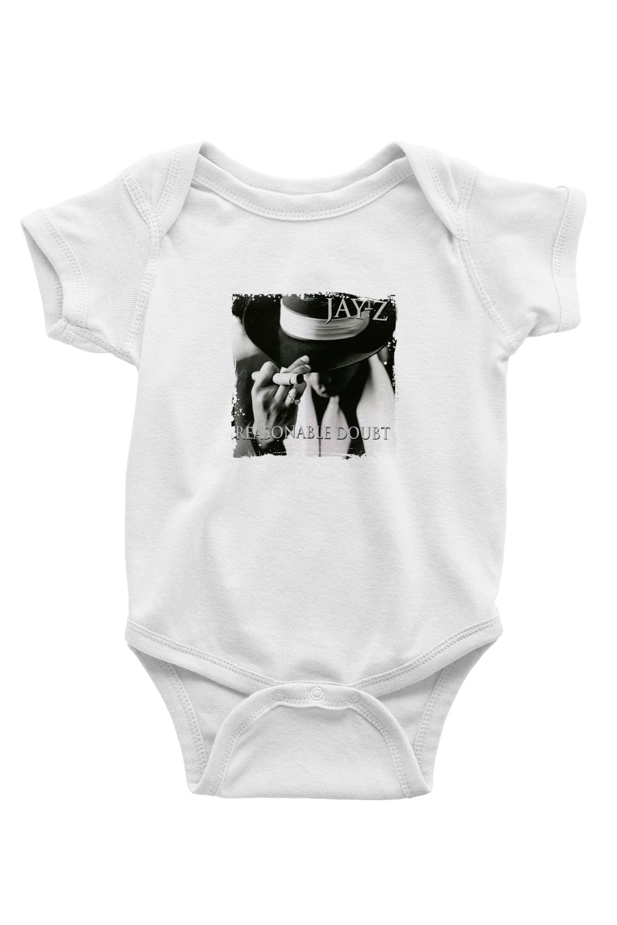 Jay-Z Baskılı Unisex Beyaz Bebek Body - Zıbın