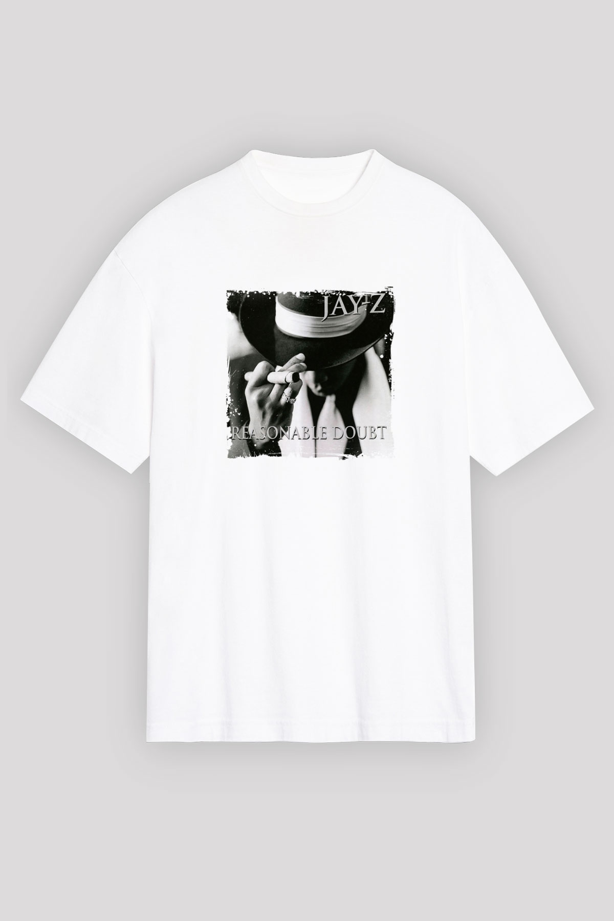 Jay-Z Baskılı Unisex Beyaz Tişört