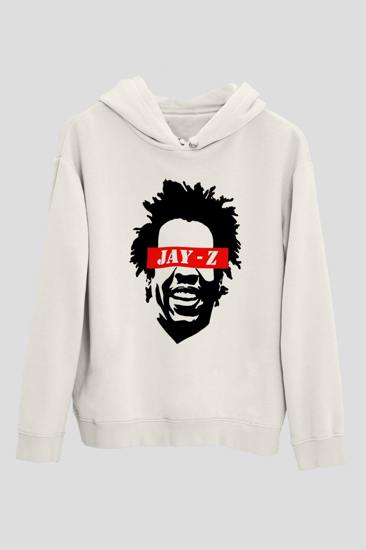 Jay-Z Beyaz Unisex Kapüşonlu Sweatshirt
