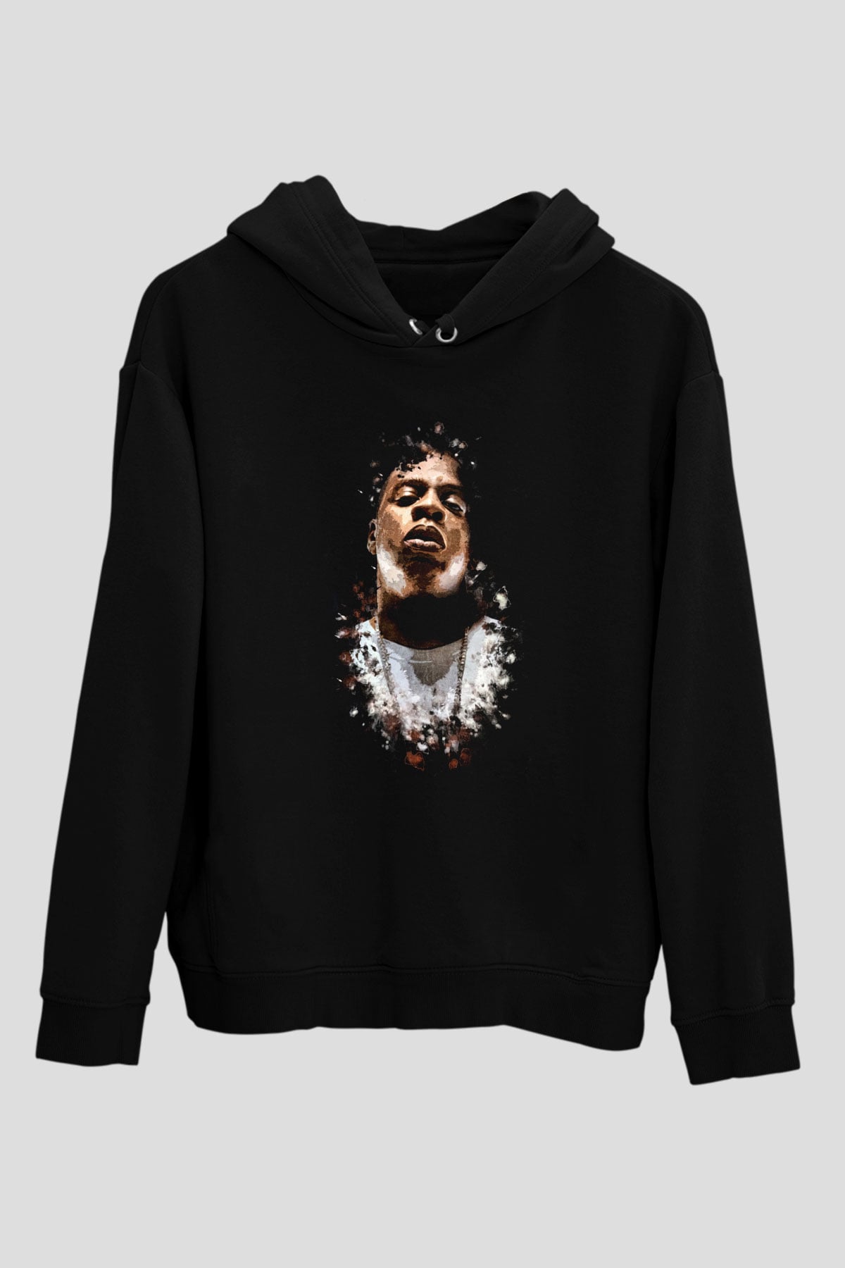 Jay-Z Siyah Unisex Kapüşonlu Sweatshirt