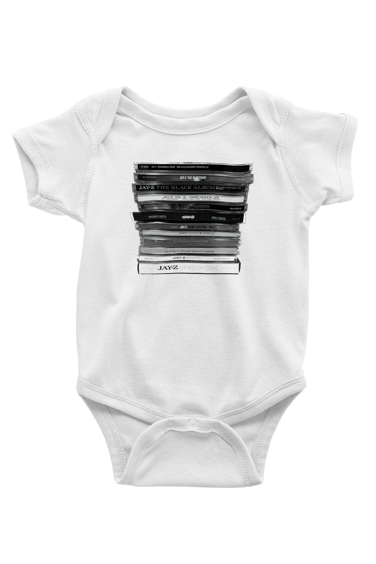 JayZ Baskılı Beyaz Unisex Bebek Body - Zıbın