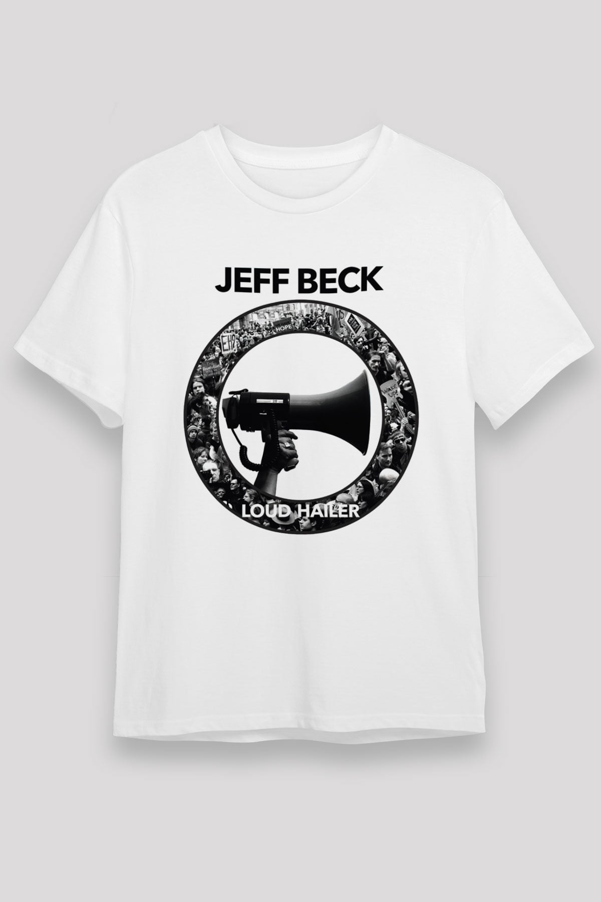 Jeff Beck Beyaz Unisex Tişört T-Shirt - TişörtFabrikası