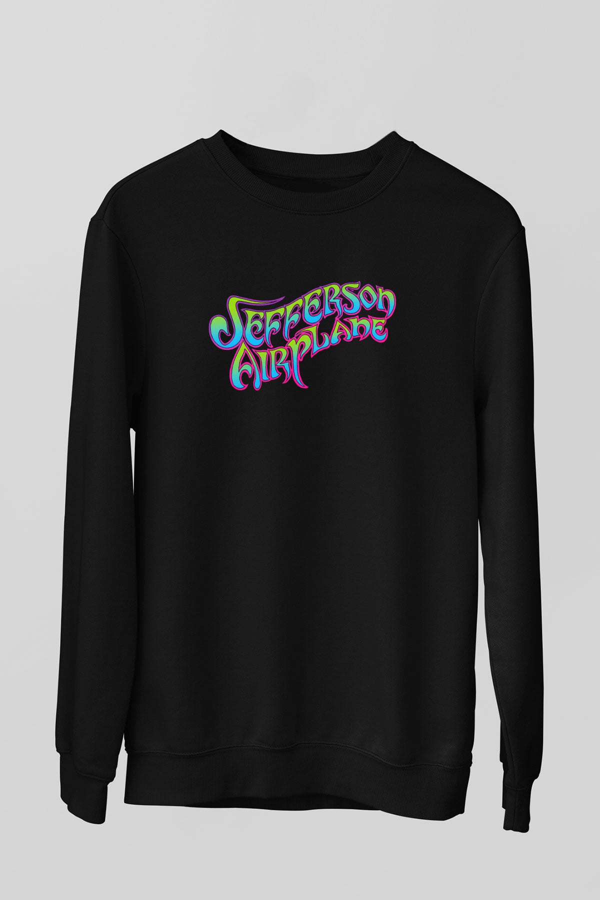 Jefferson Airplane Siyah Unisex Sweatshirt