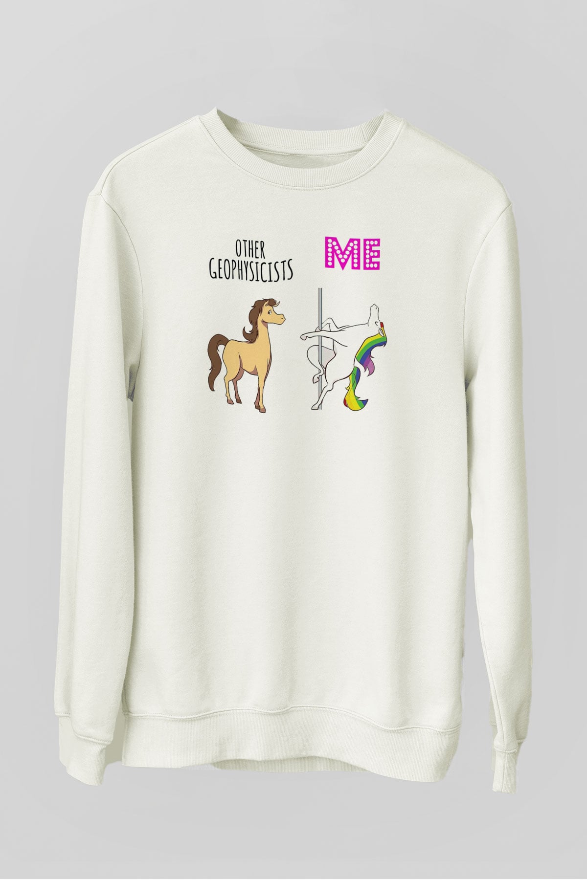 Jeofizik mühendisi Beyaz Unisex Sweatshirt