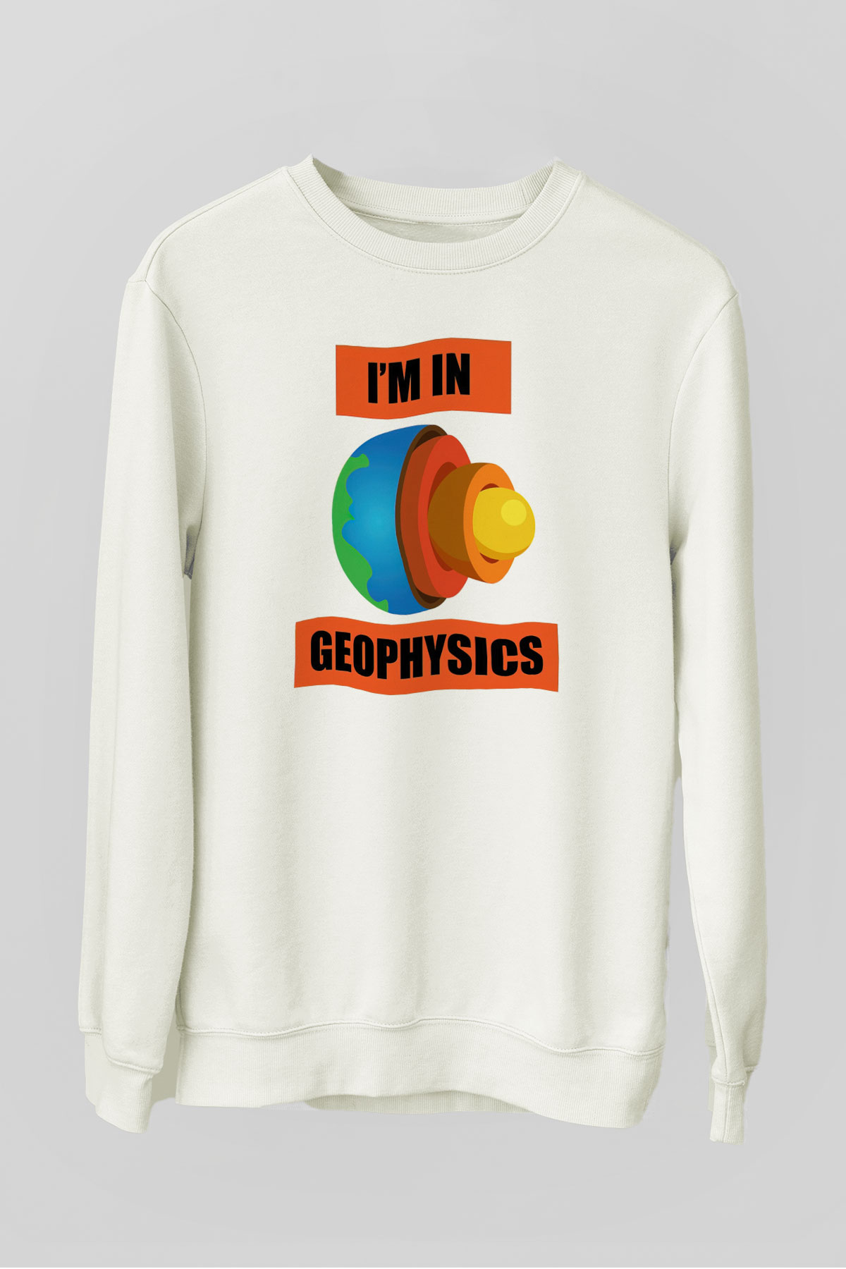 Jeofizik mühendisi Beyaz Unisex Sweatshirt