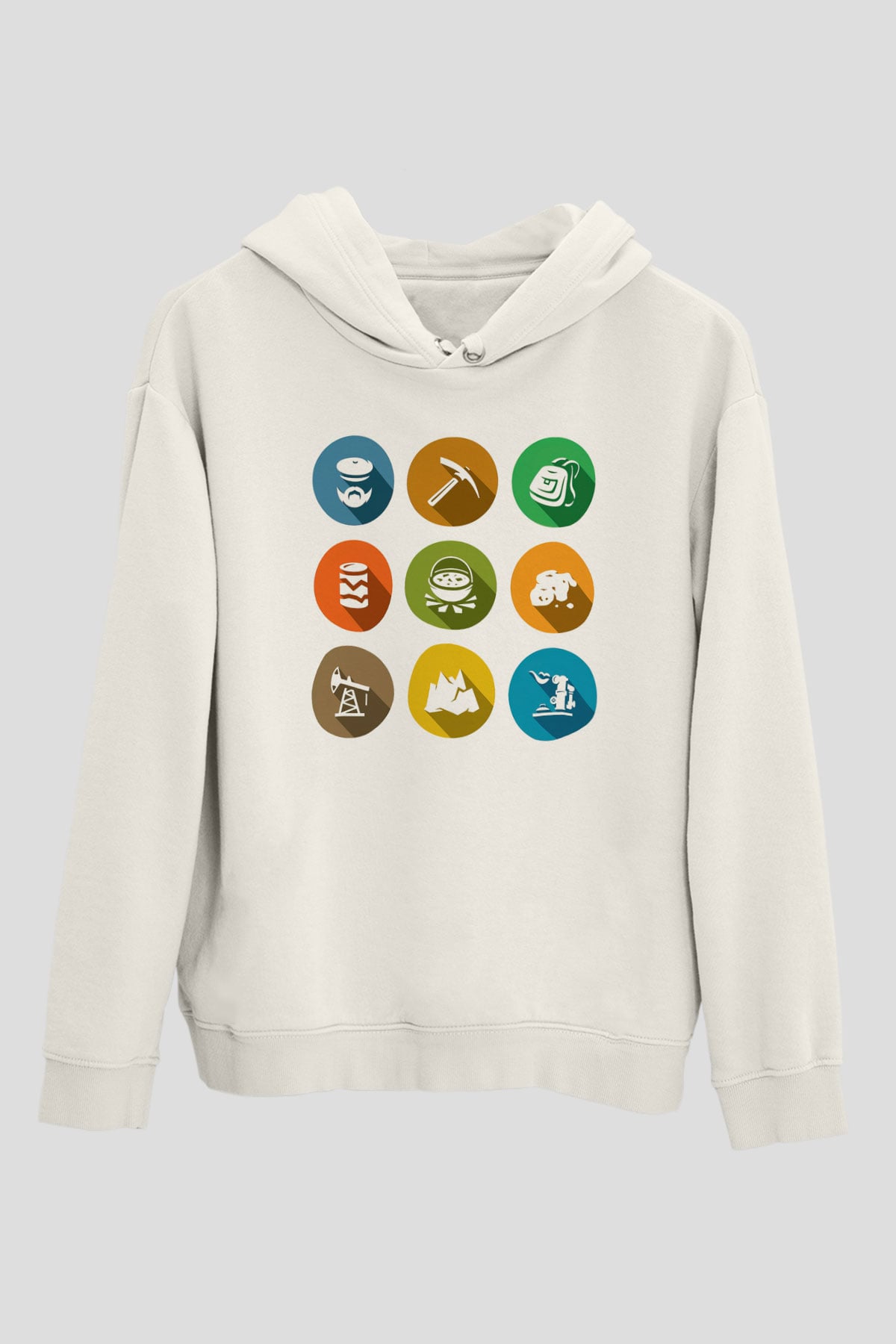Jeolog Beyaz Unisex Hoodie