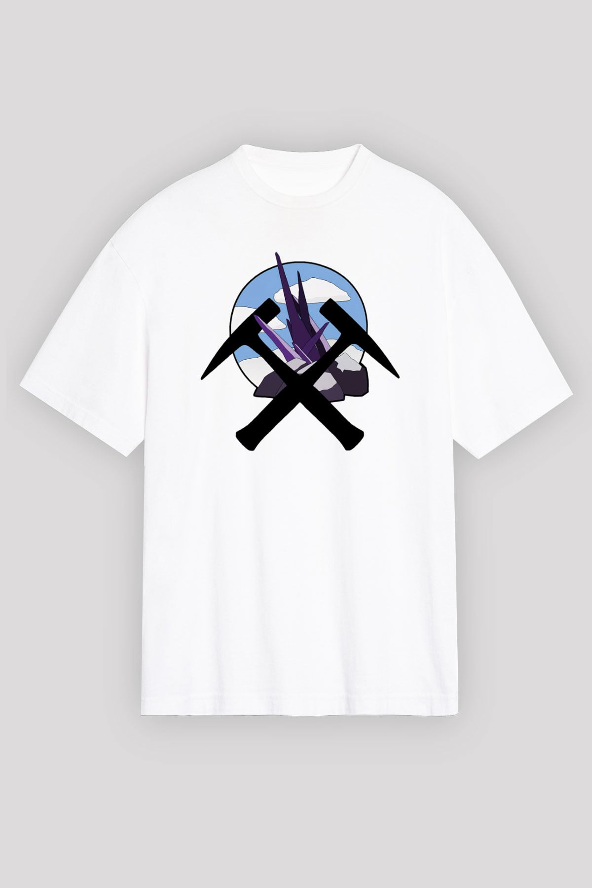 Jeolog Beyaz Unisex Oversize Tişört T-Shirt