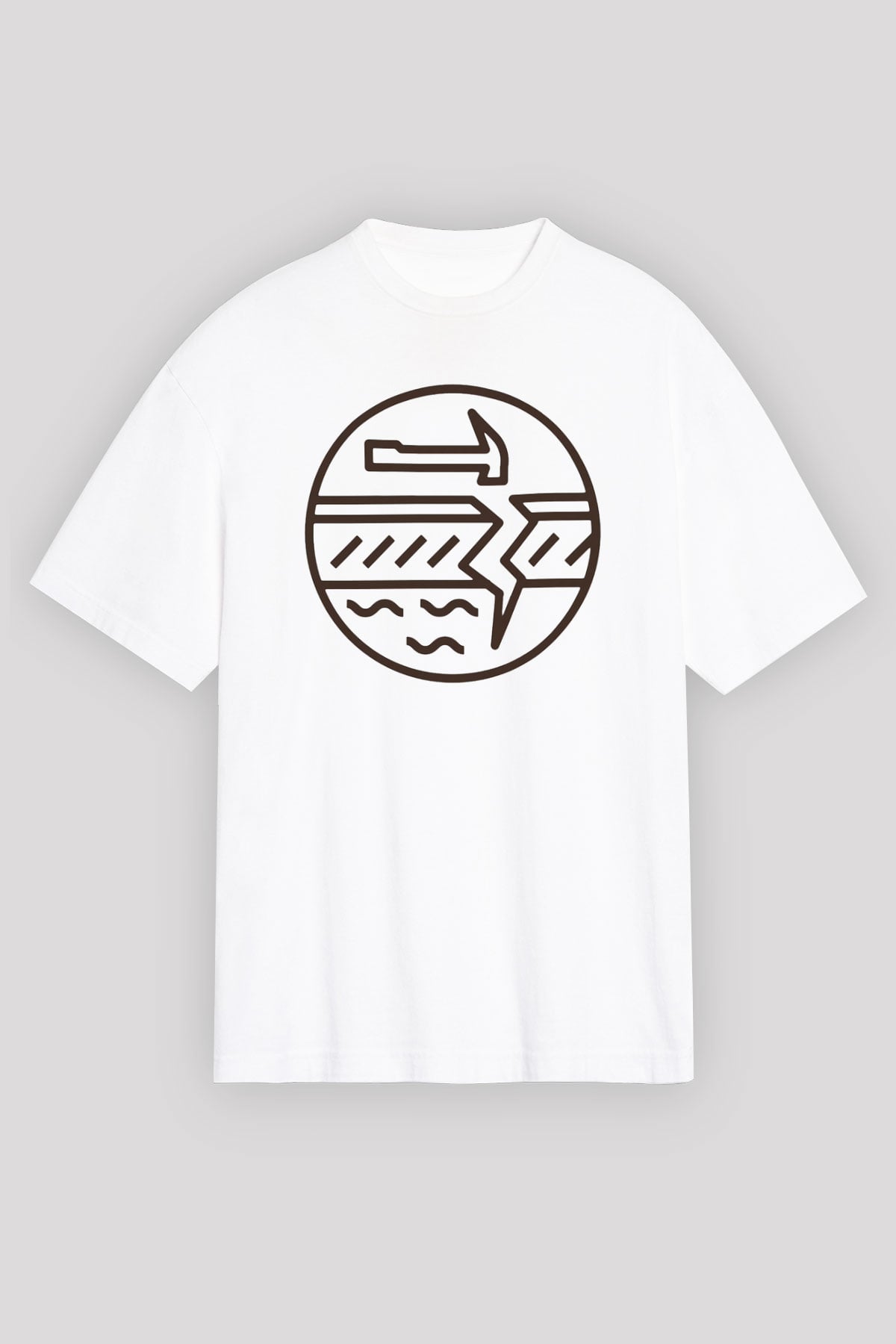 Jeolog Beyaz Unisex Oversize Tişört T-Shirt