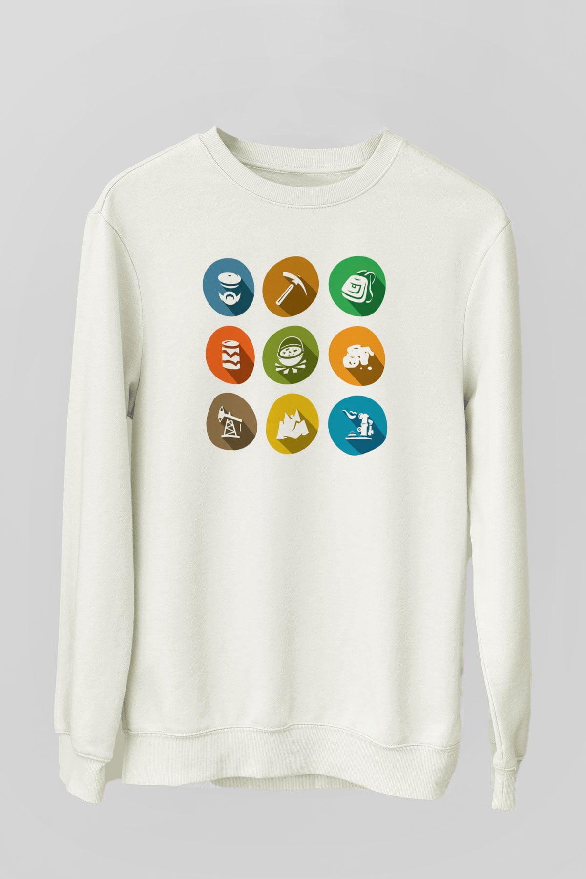 Jeolog Beyaz Unisex Sweatshirt