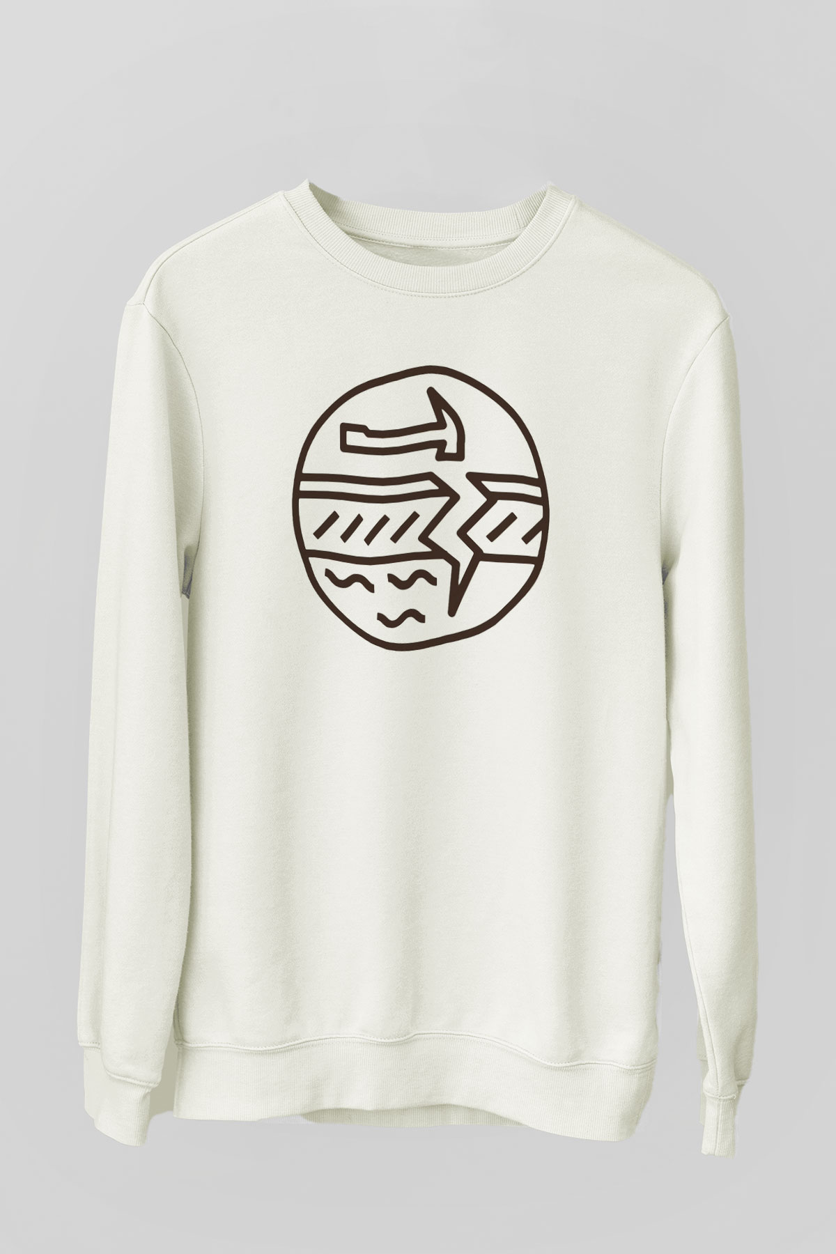Jeolog Beyaz Unisex Sweatshirt