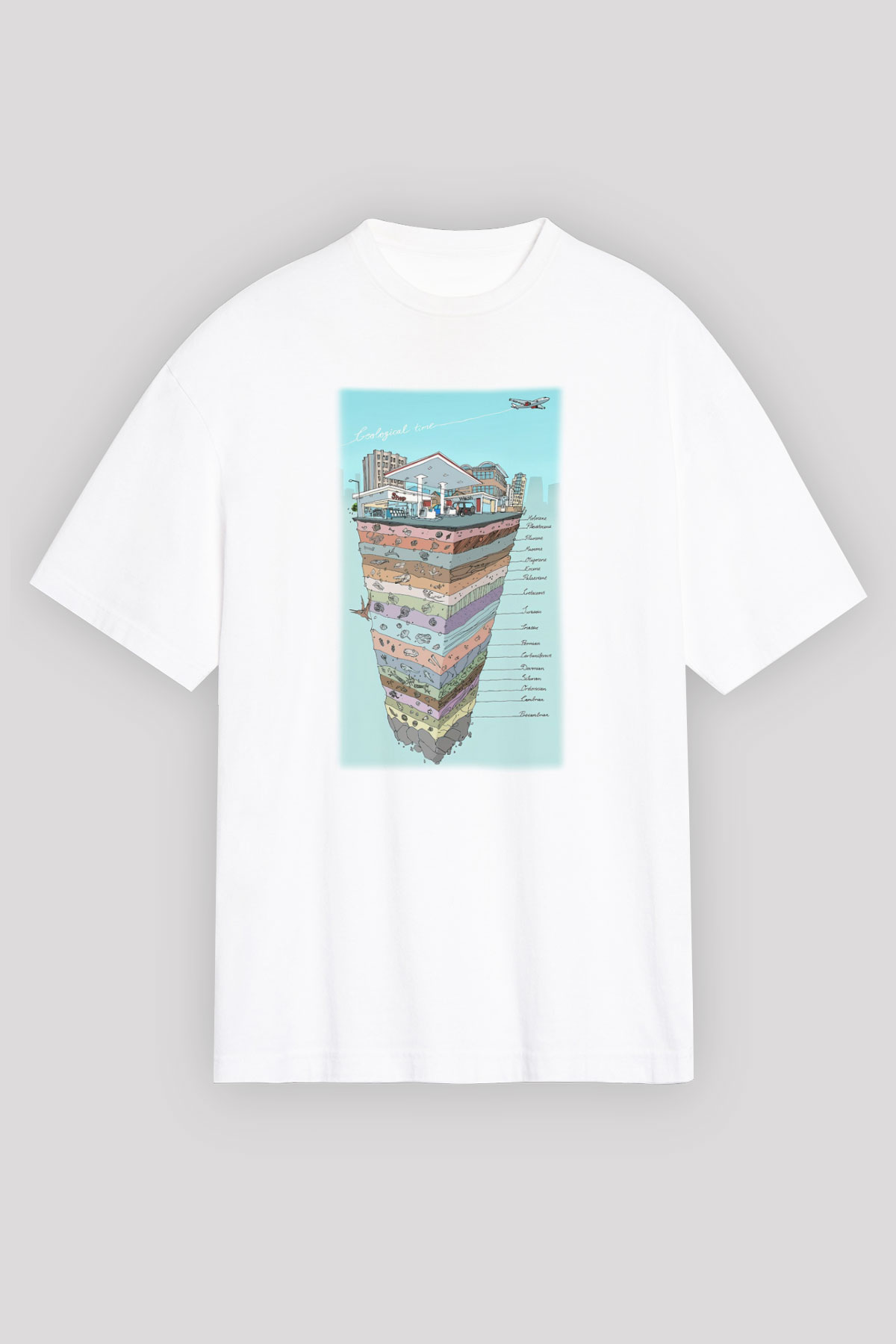 Jeoloji mühendisi Beyaz Unisex Oversize Tişört T-Shirt