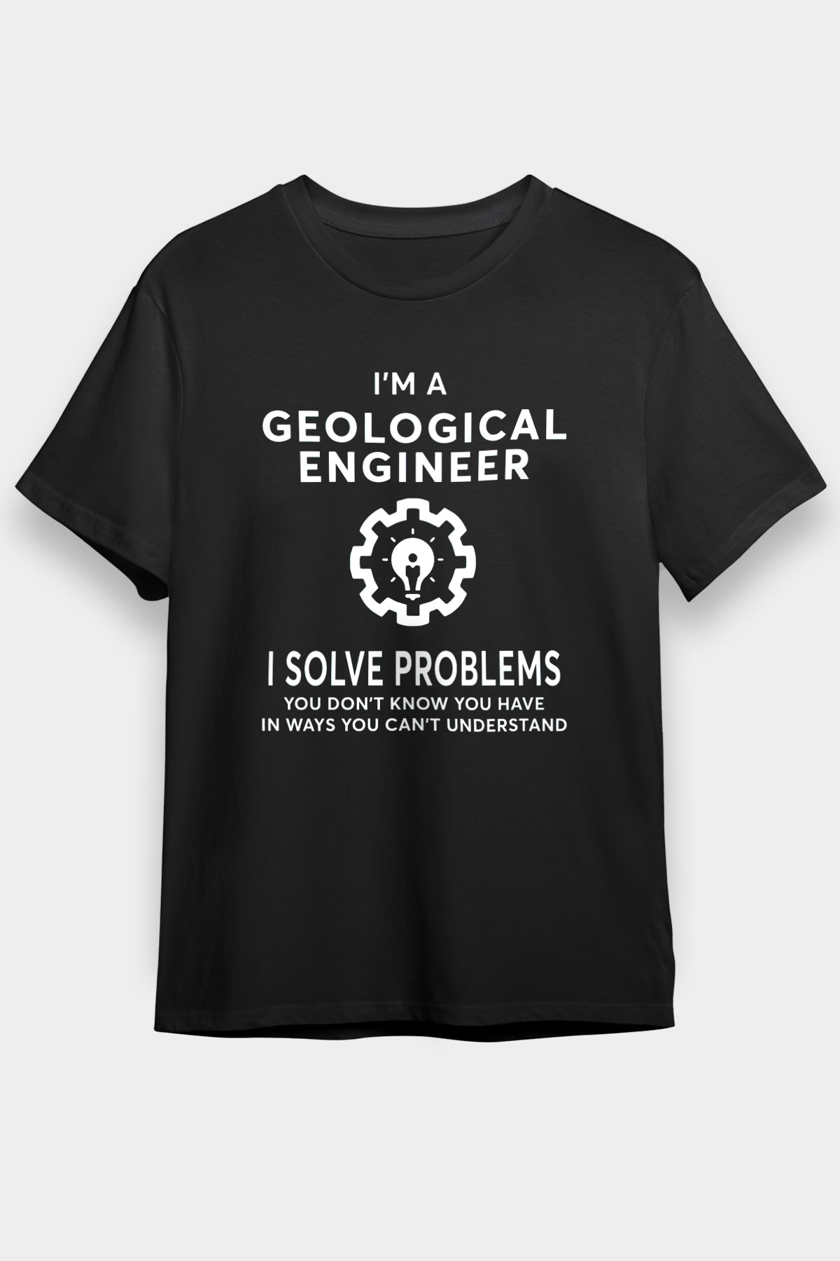 Jeoloji mühendisi Siyah Unisex Tişört T-Shirt - TişörtFabrikası