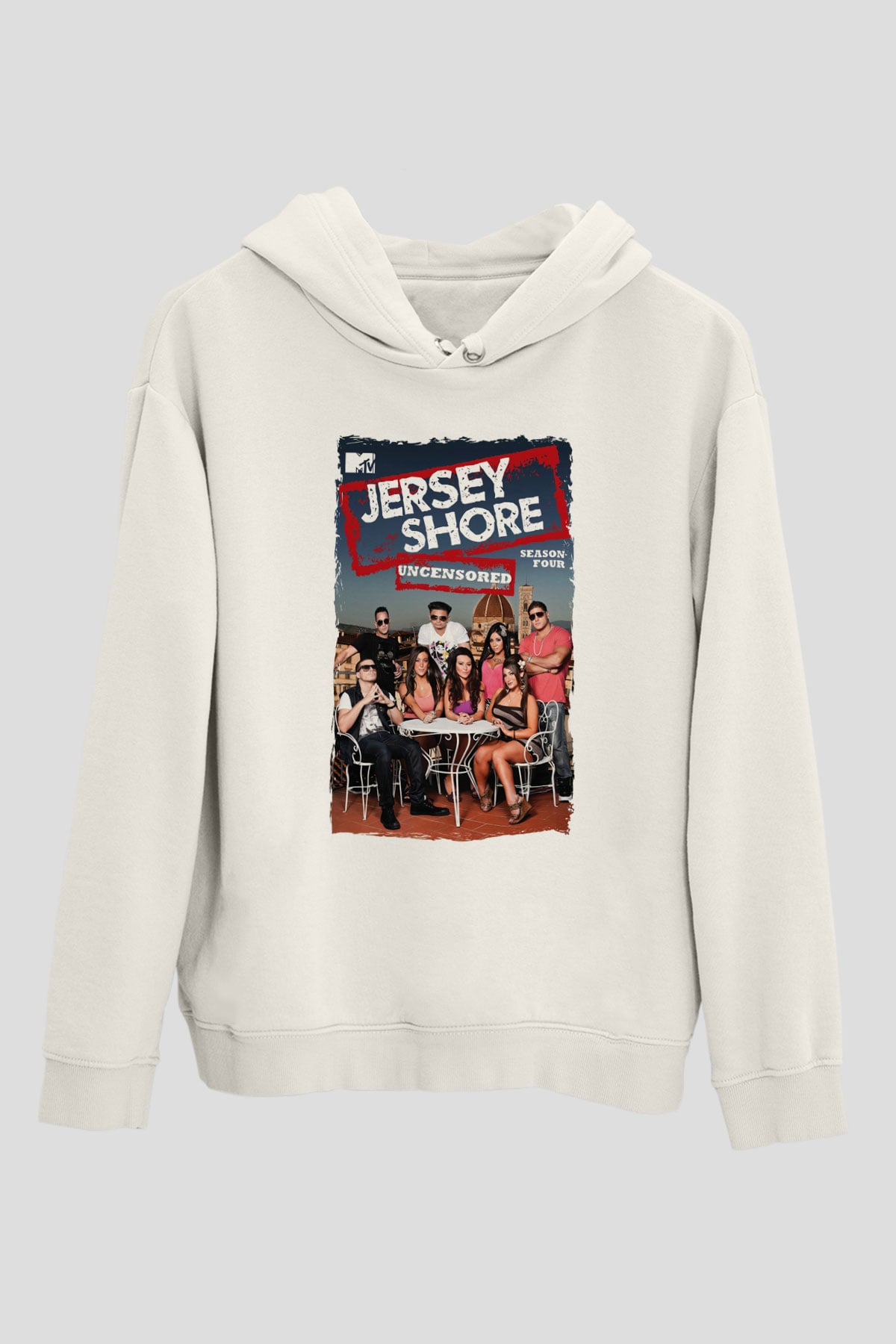 Jersey Shore Beyaz Unisex Hoodie