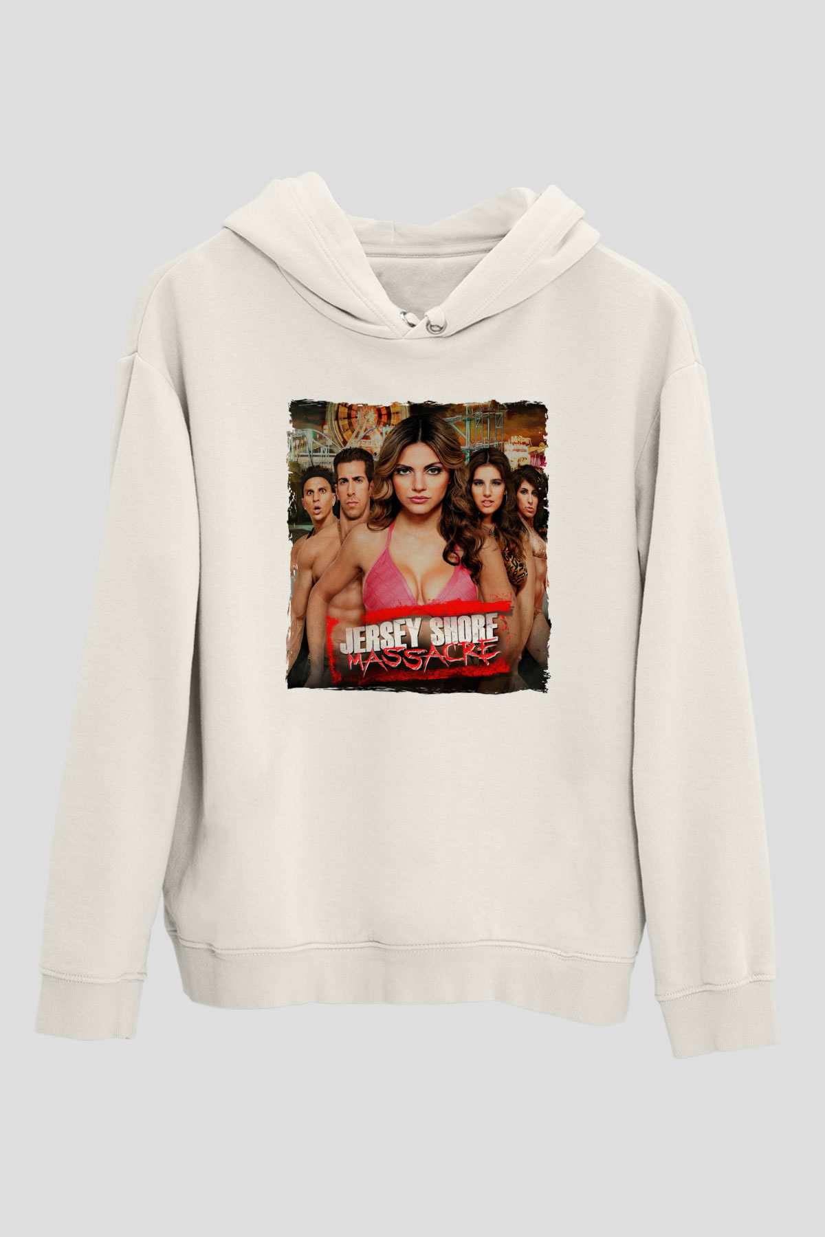 Jersey Shore Beyaz Unisex Hoodie