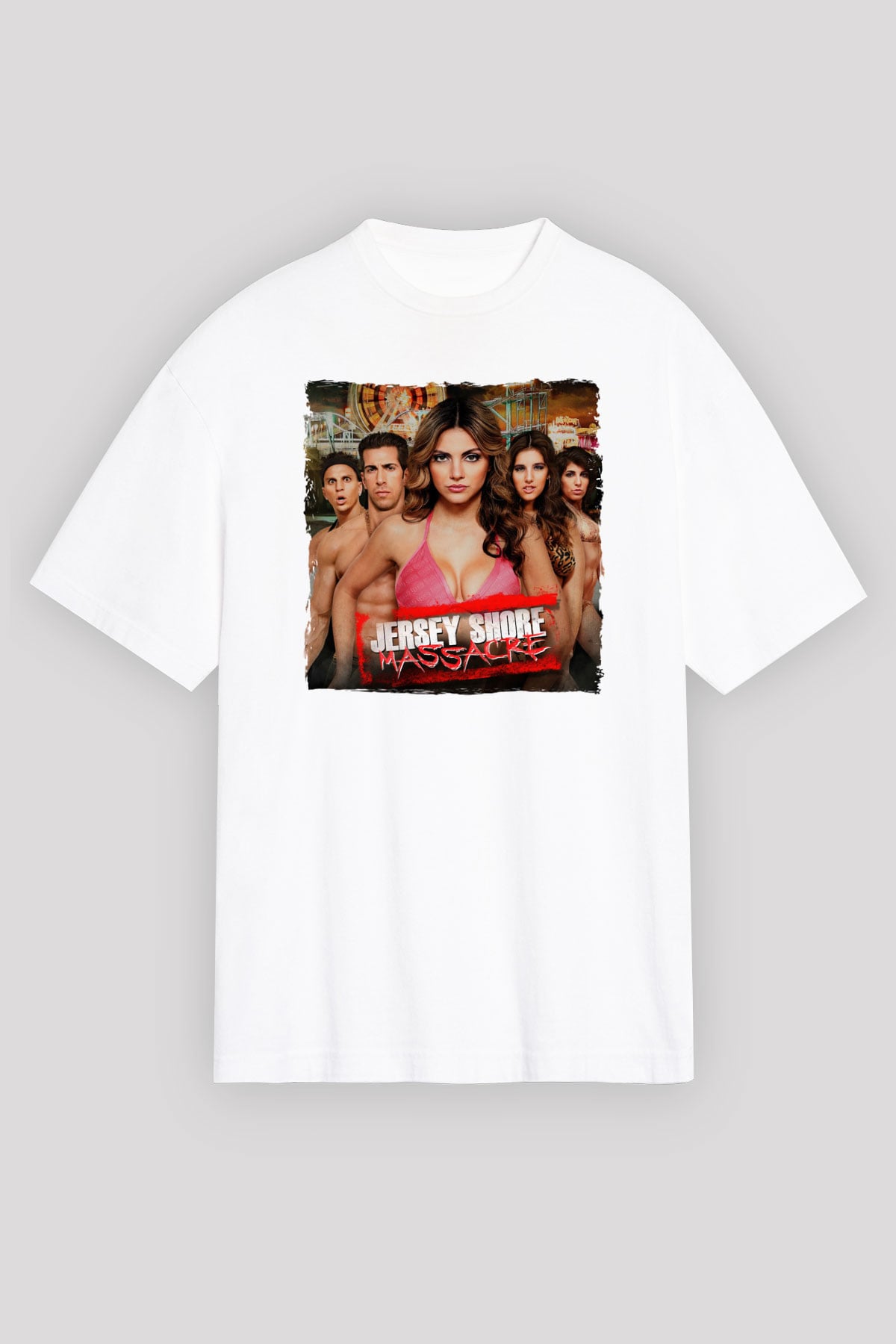 Jersey Shore Beyaz Unisex Tişört T-Shirt