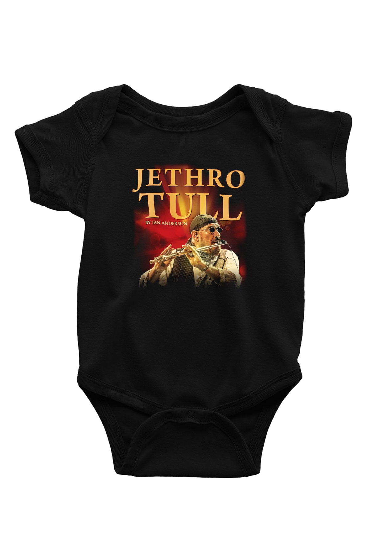 Jethro Tull Baskılı Siyah Bebek Body - Zıbın