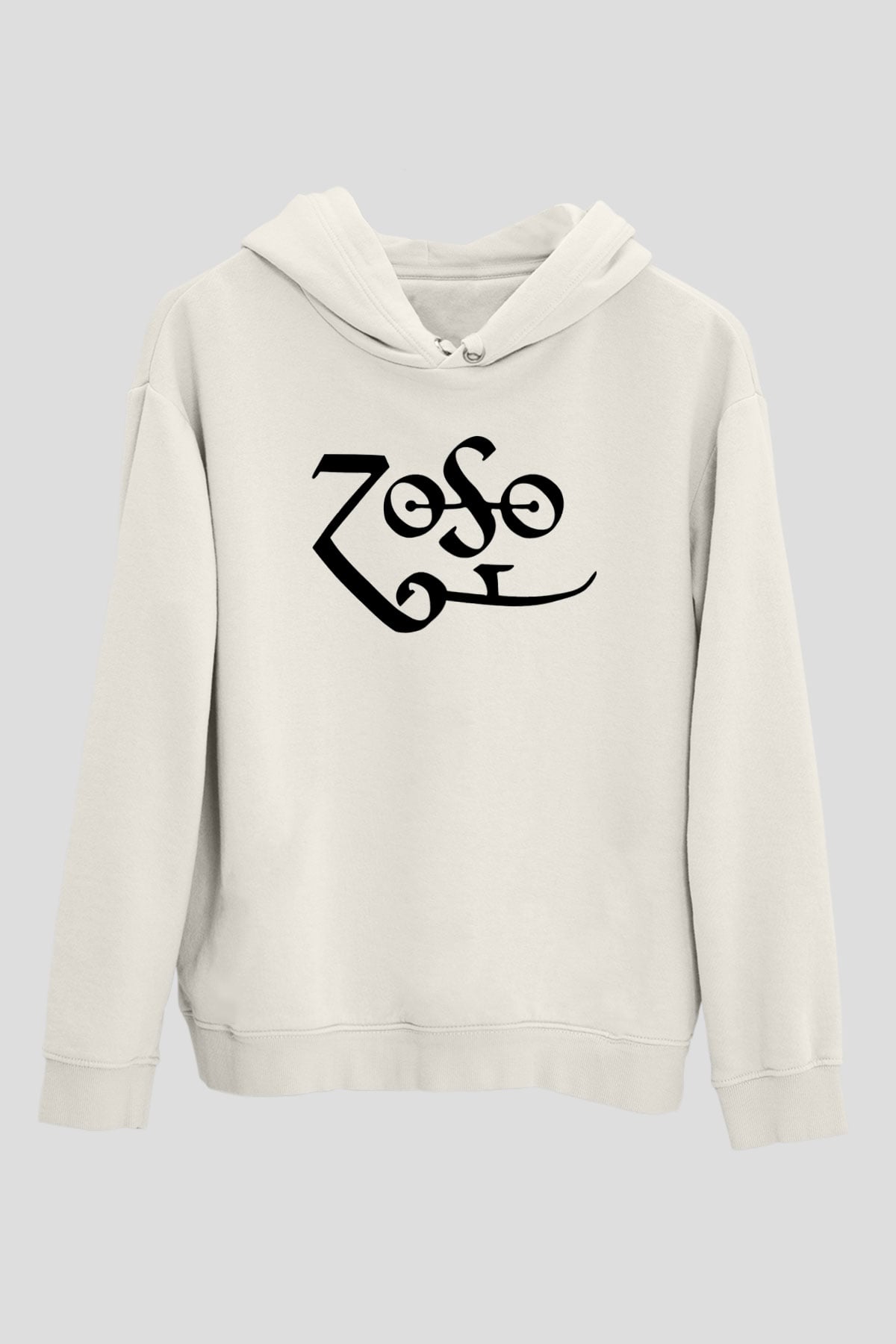 Jimmy Page Beyaz Unisex Kapşonlu Sweatshirt