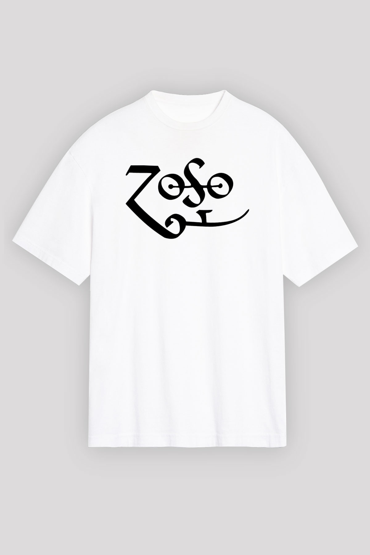 Jimmy Page Beyaz Unisex Oversize Tişört T-Shirt