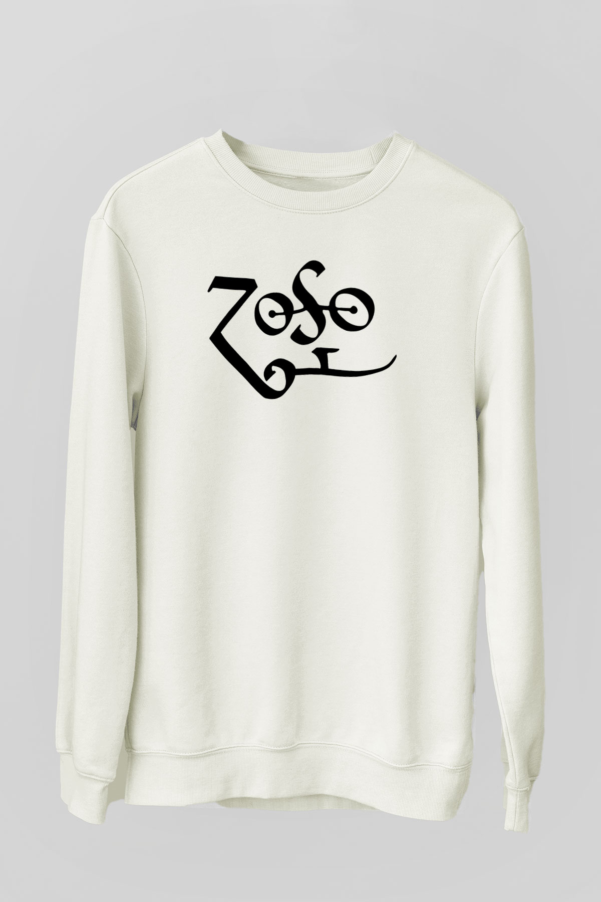 Jimmy Page Beyaz Unisex Sweatshirt