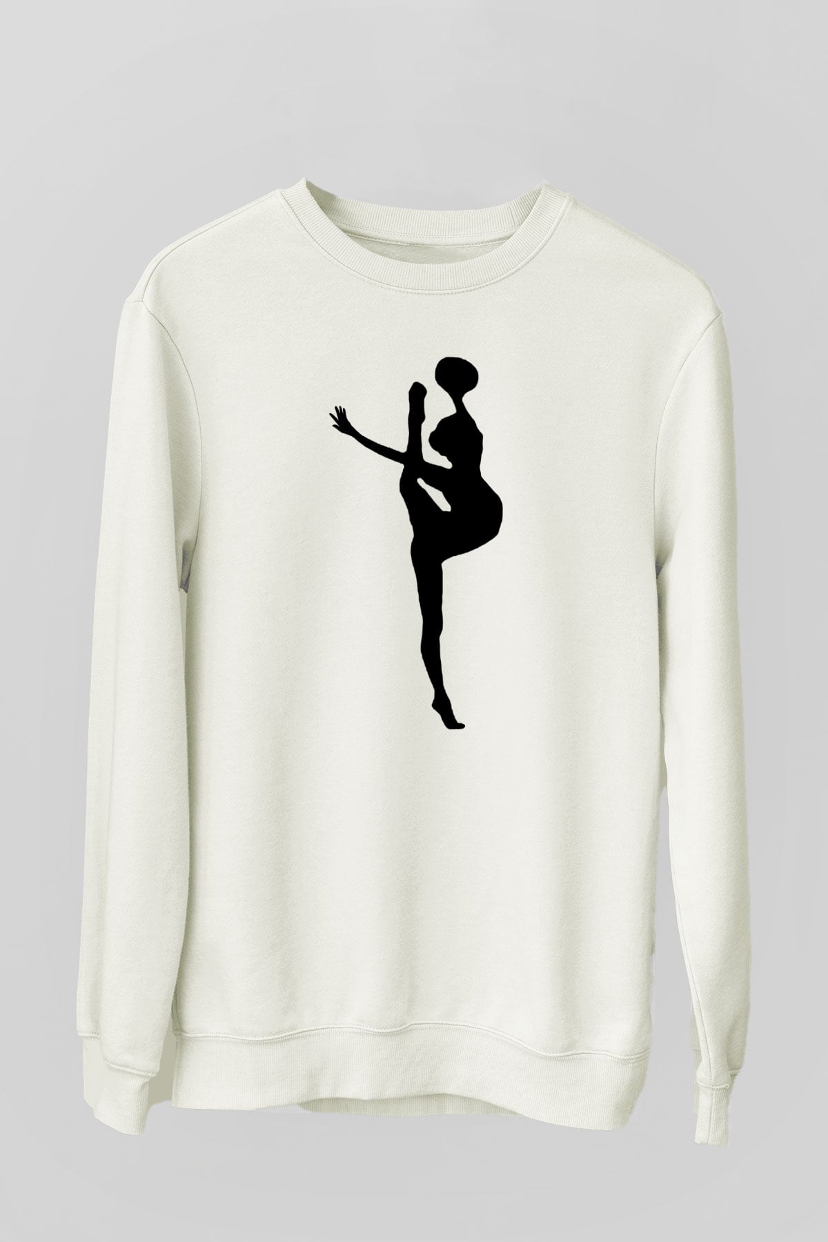 Jimnastik Beyaz Unisex Sweatshirt