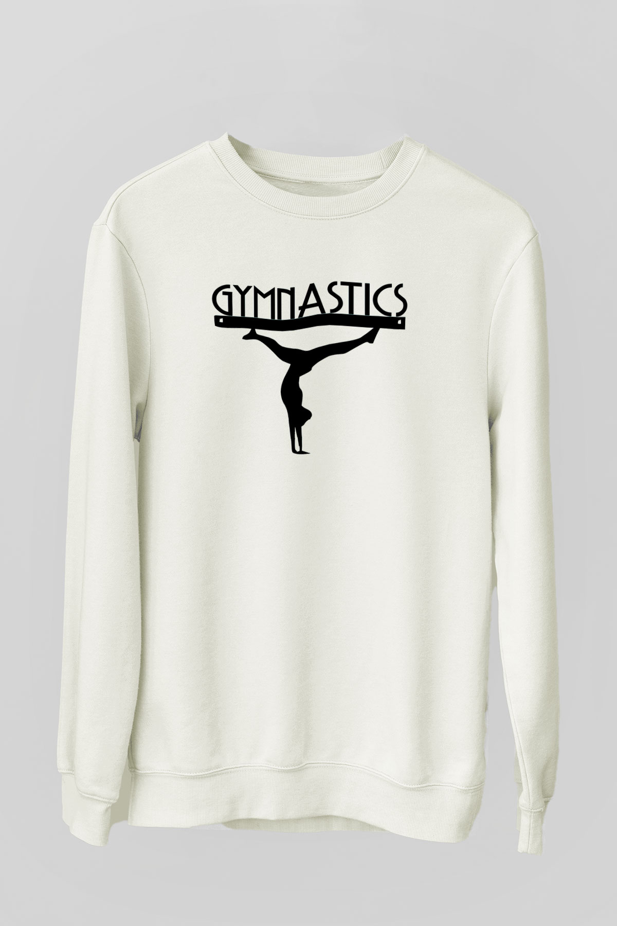 Jimnastik Beyaz Unisex Sweatshirt