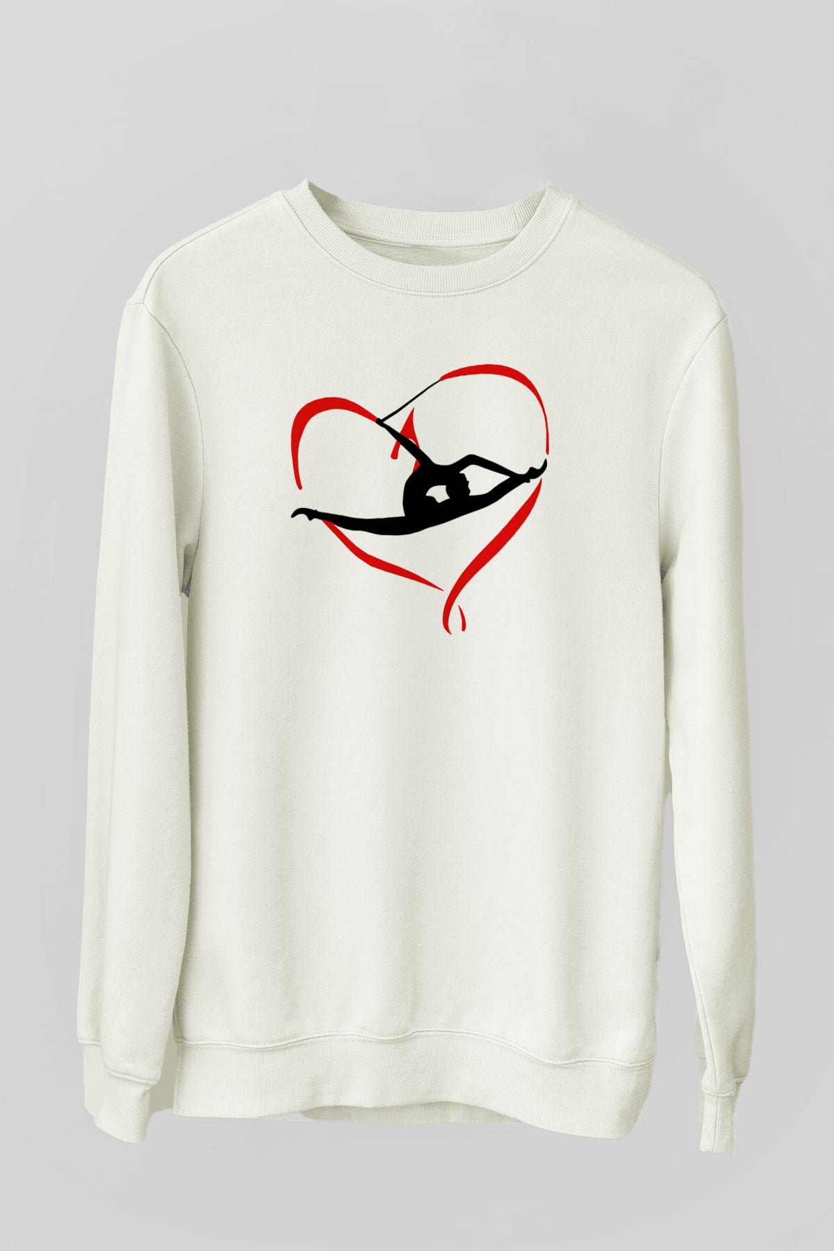 Jimnastik Beyaz Unisex Sweatshirt