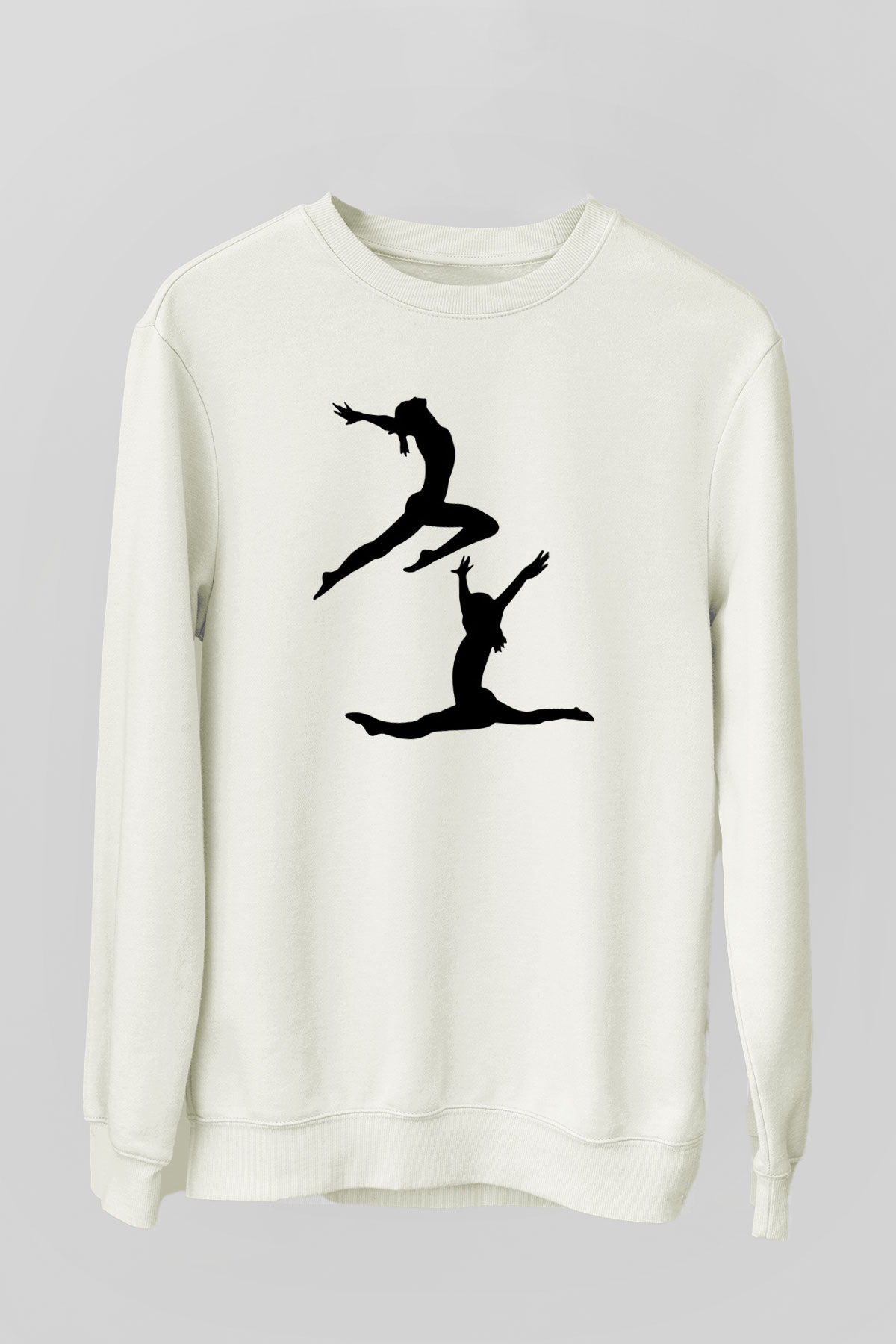 Jimnastik Beyaz Unisex Sweatshirt