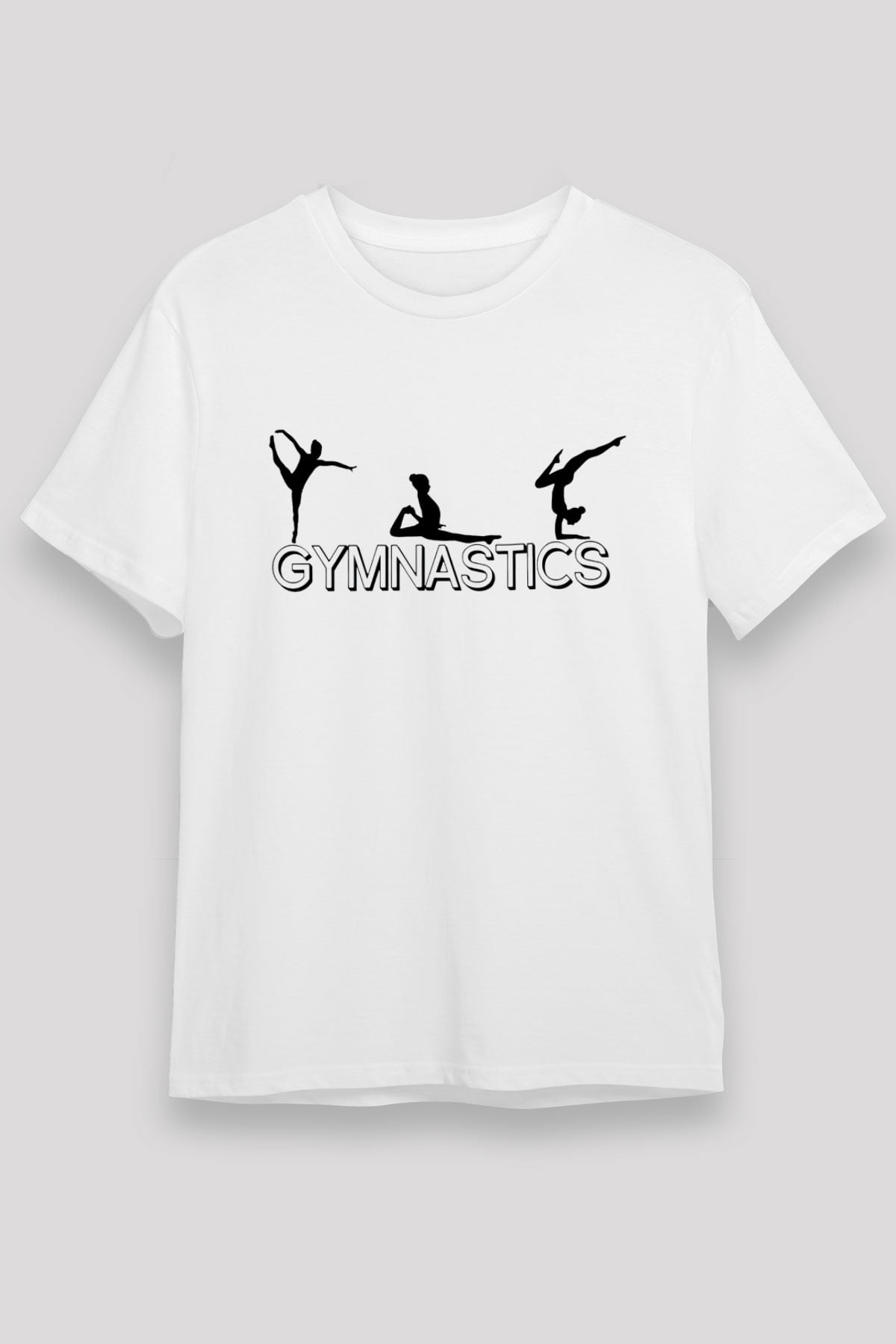 Jimnastik Beyaz Unisex Tişört T-Shirt - TişörtFabrikası