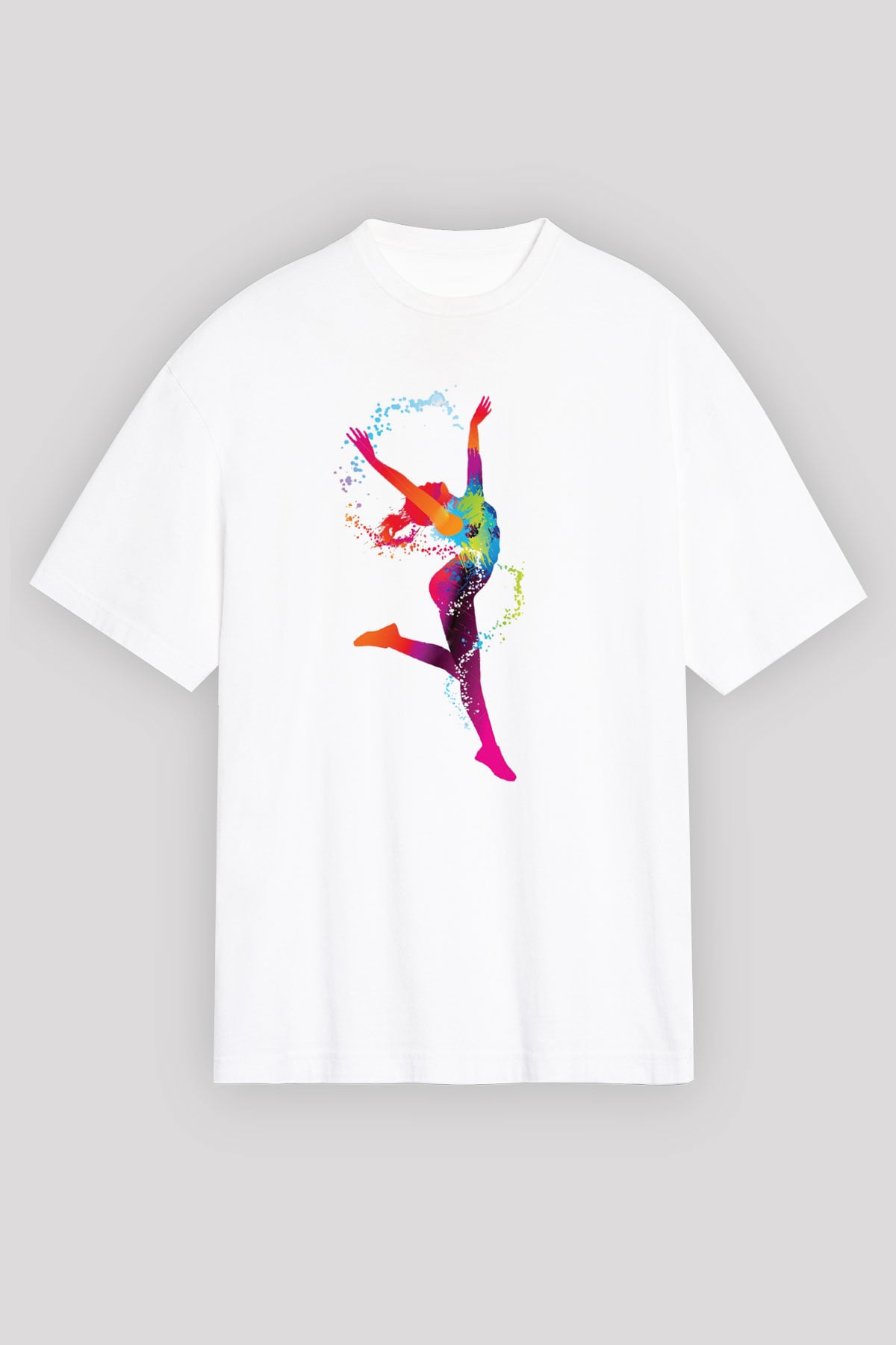 Jimnastik Beyaz Unisex Tişört T-Shirt - TişörtFabrikası