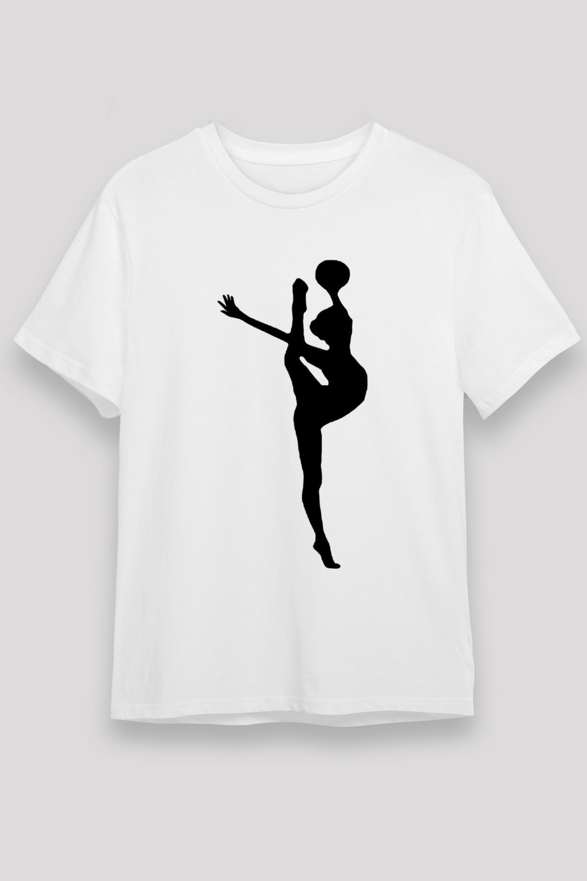 Jimnastik Beyaz Unisex Tişört T-Shirt - TişörtFabrikası