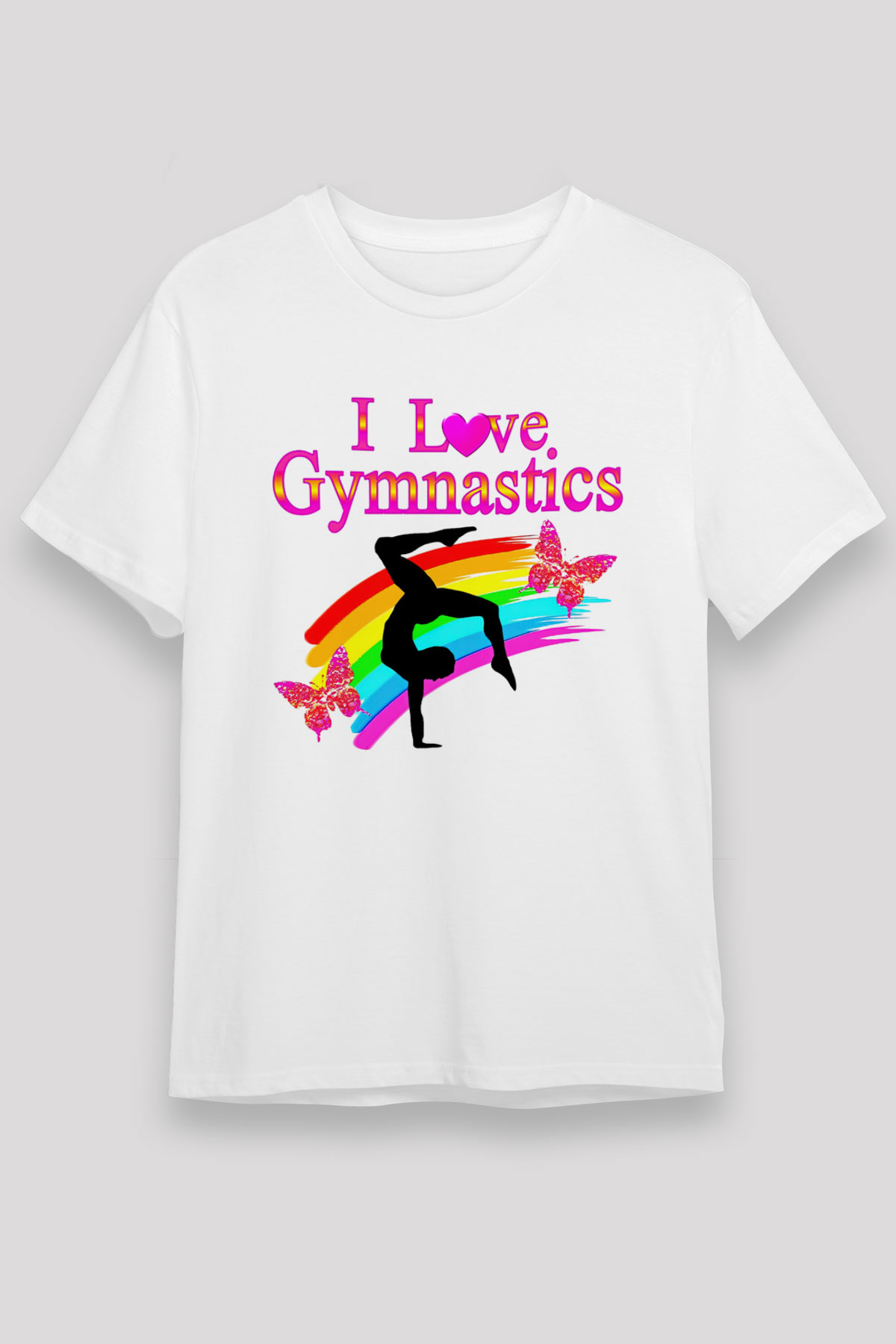 Jimnastik Beyaz Unisex Tişört T-Shirt - TişörtFabrikası