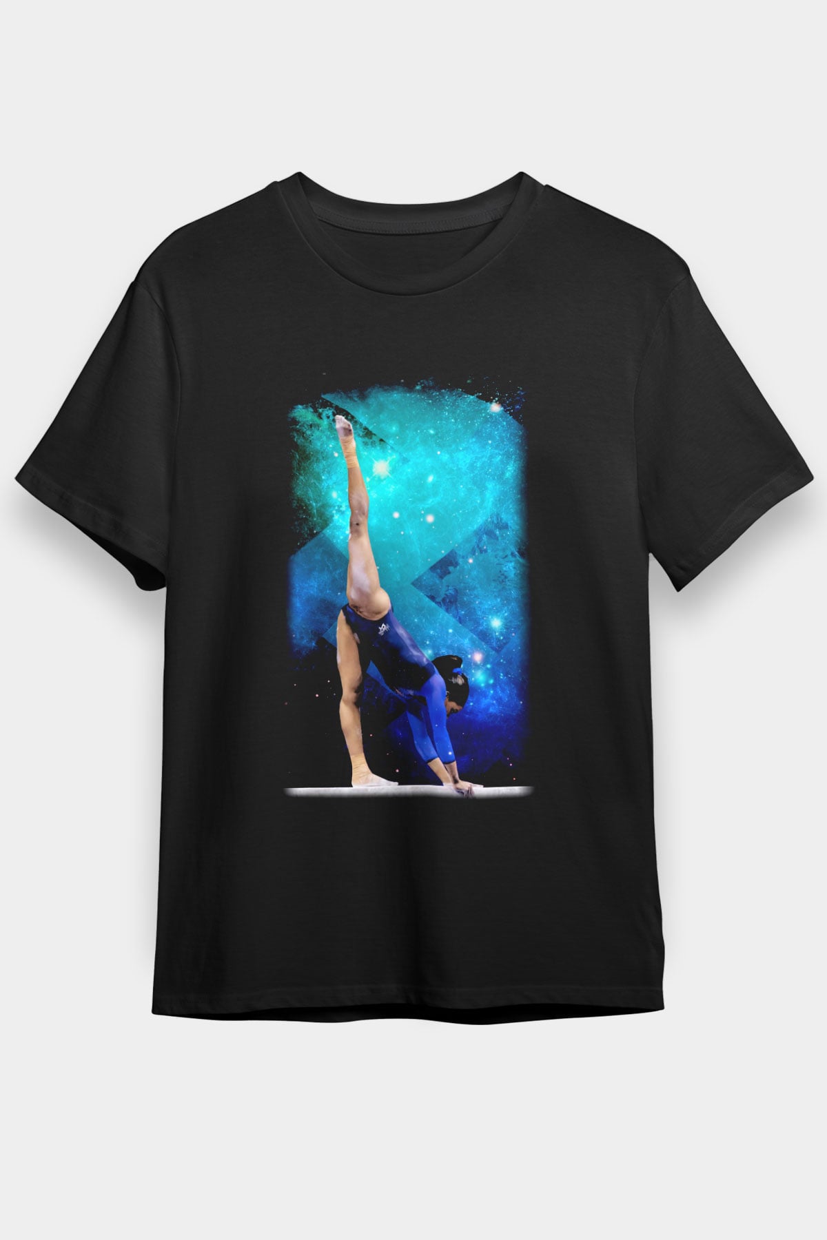 Jimnastik Siyah Unisex Tişört T-Shirt - TişörtFabrikası