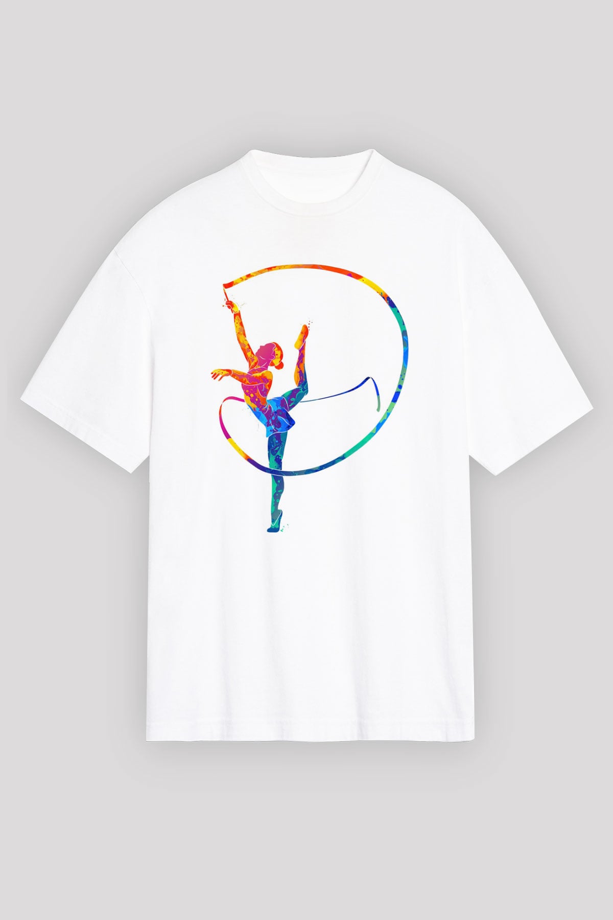Jimnastikçi Beyaz Unisex Tişört T-Shirt - TişörtFabrikası