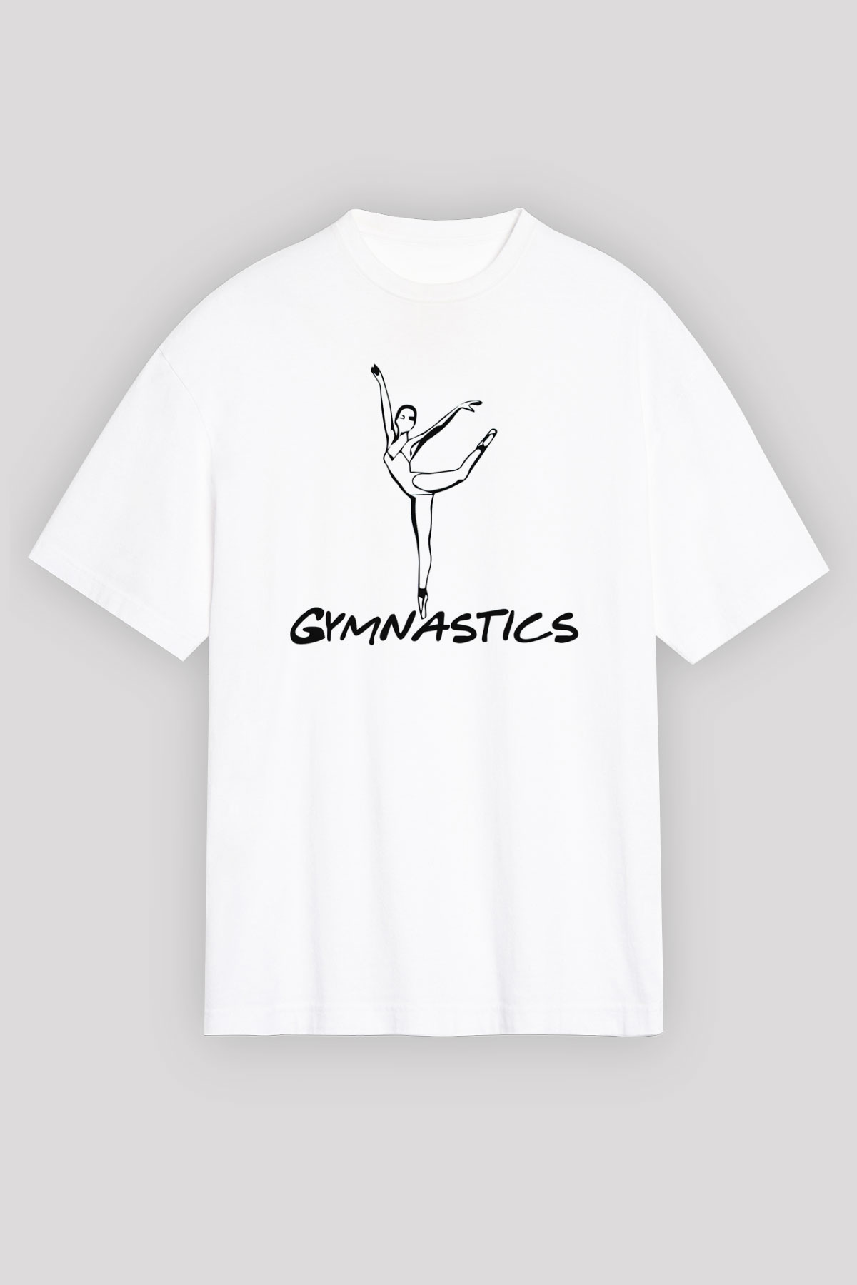 Jimnastikçi Beyaz Unisex Tişört T-Shirt - TişörtFabrikası