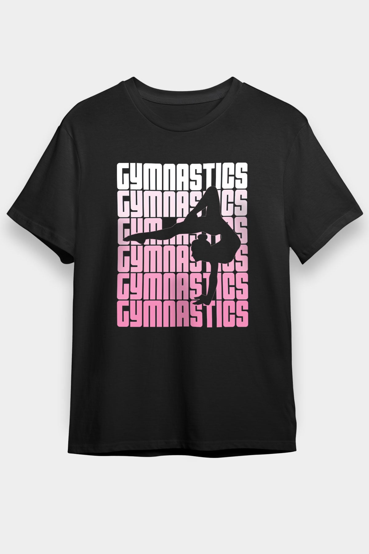 Jimnastikçi Siyah Unisex Tişört T-Shirt - TişörtFabrikası