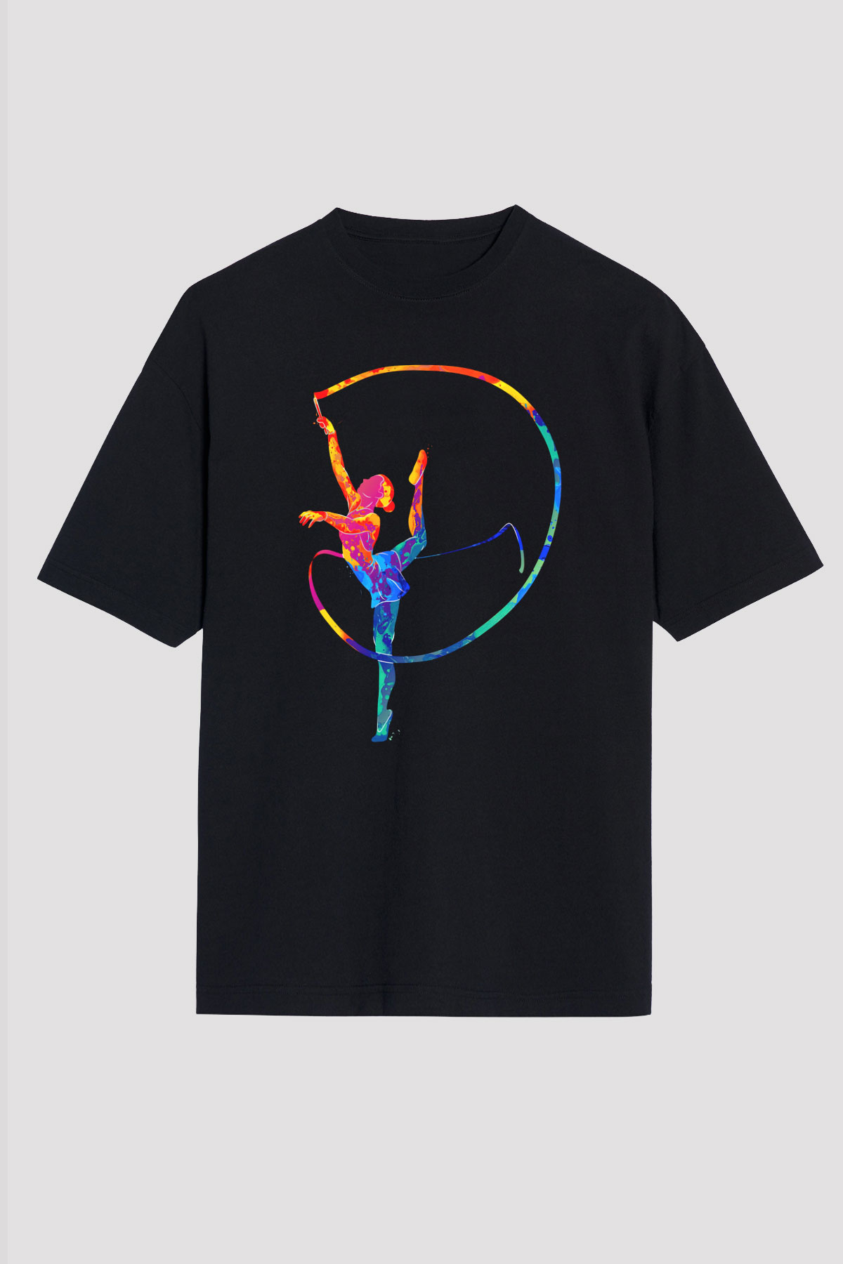 Jimnastikçi Siyah Unisex Tişört T-Shirt - TişörtFabrikası