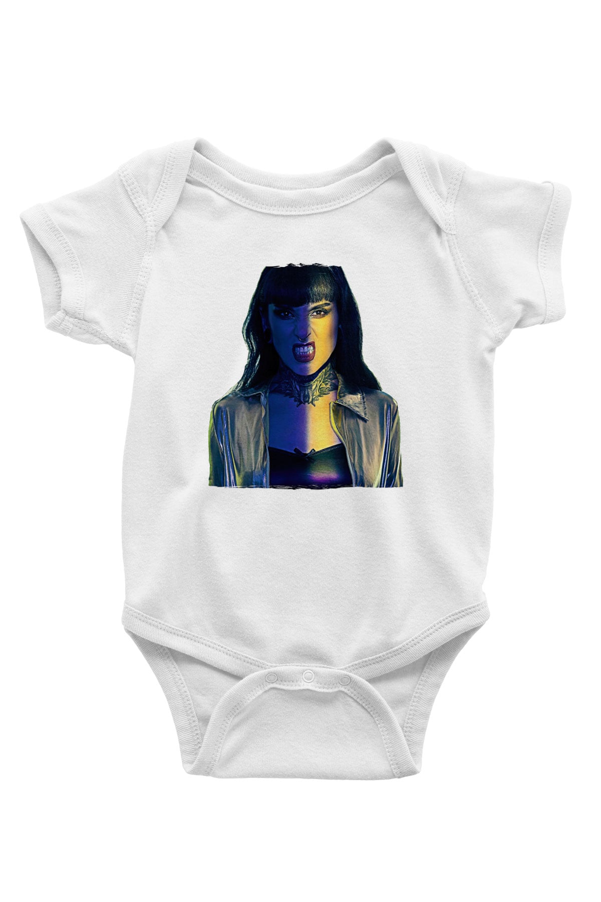 Jinjer Baskılı Beyaz Unisex Bebek Body - Zıbın