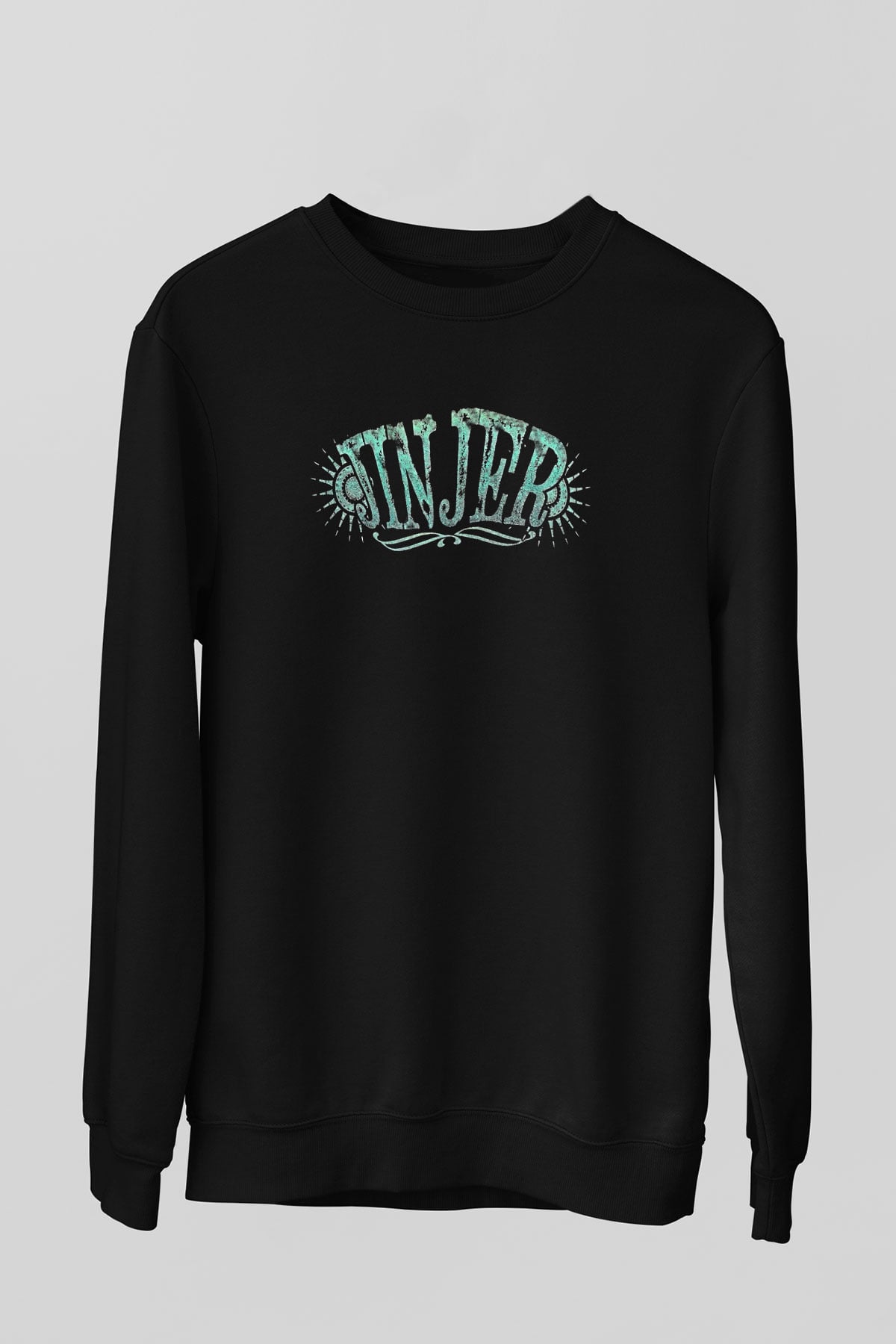 Jinjer Baskılı Unisex Siyah Sweatshirt