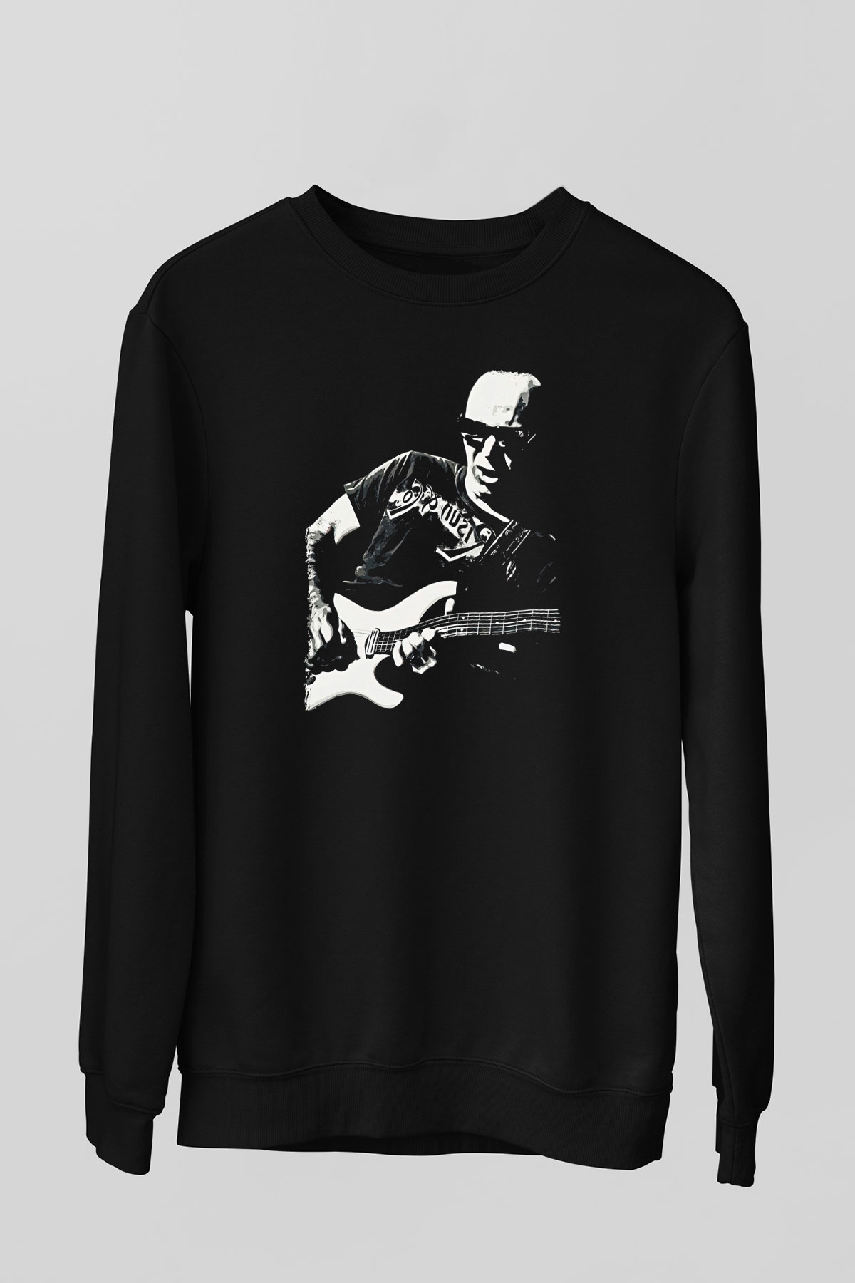 Joe Santriani Baskılı Unisex Siyah Sweatshirt