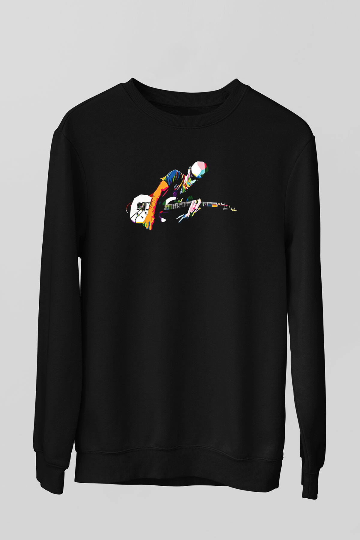 Joe Santriani Baskılı Unisex Siyah Sweatshirt