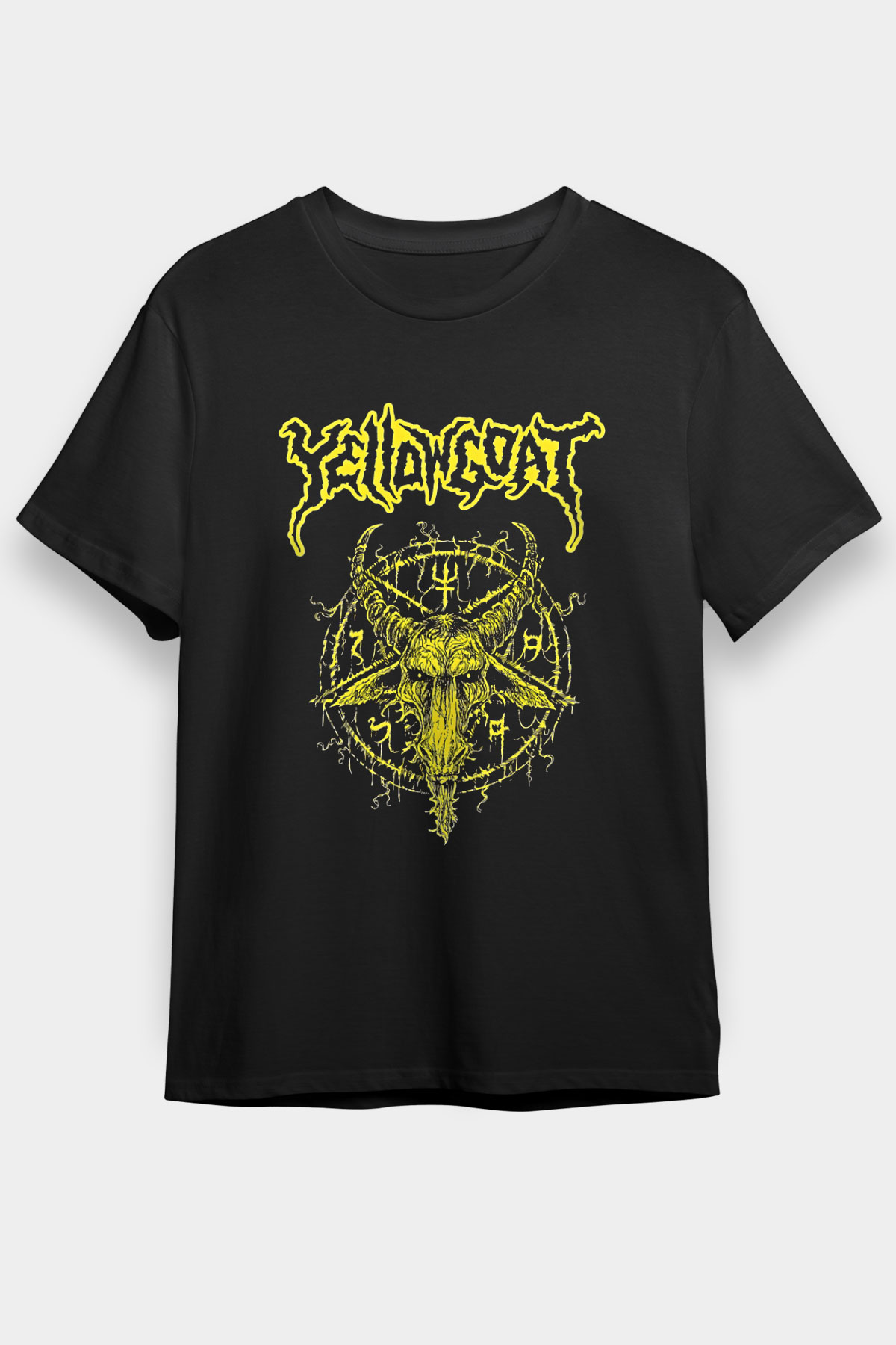 Joel Grind Baskılı Unisex Siyah Tişört - Tshirt
