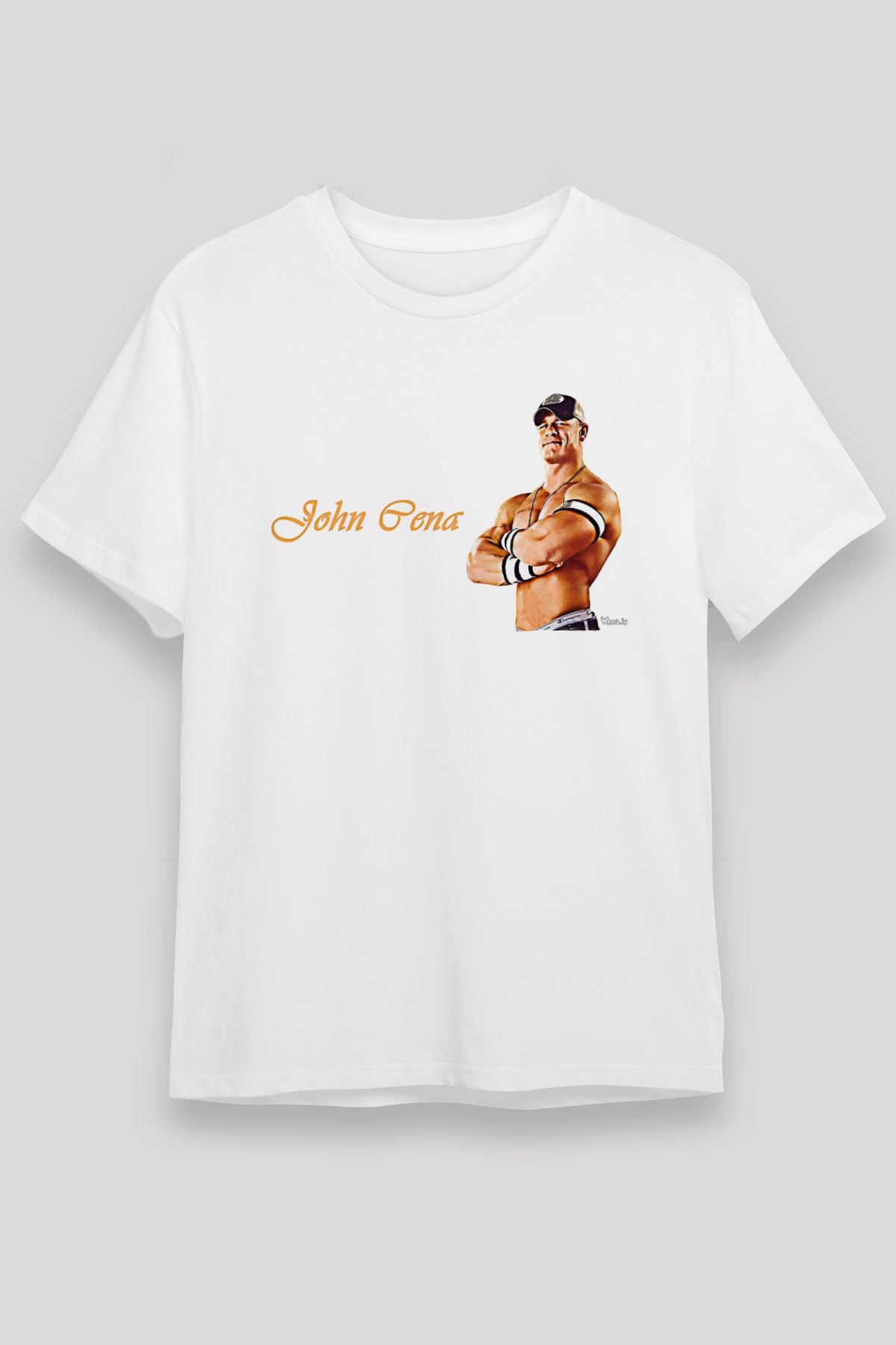 John Cena Unisex Baskılı Beyaz Tişört - Tshirt