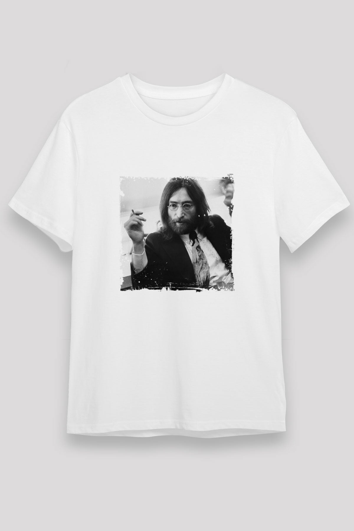 John Lennon Unisex Baskılı Beyaz Tişört