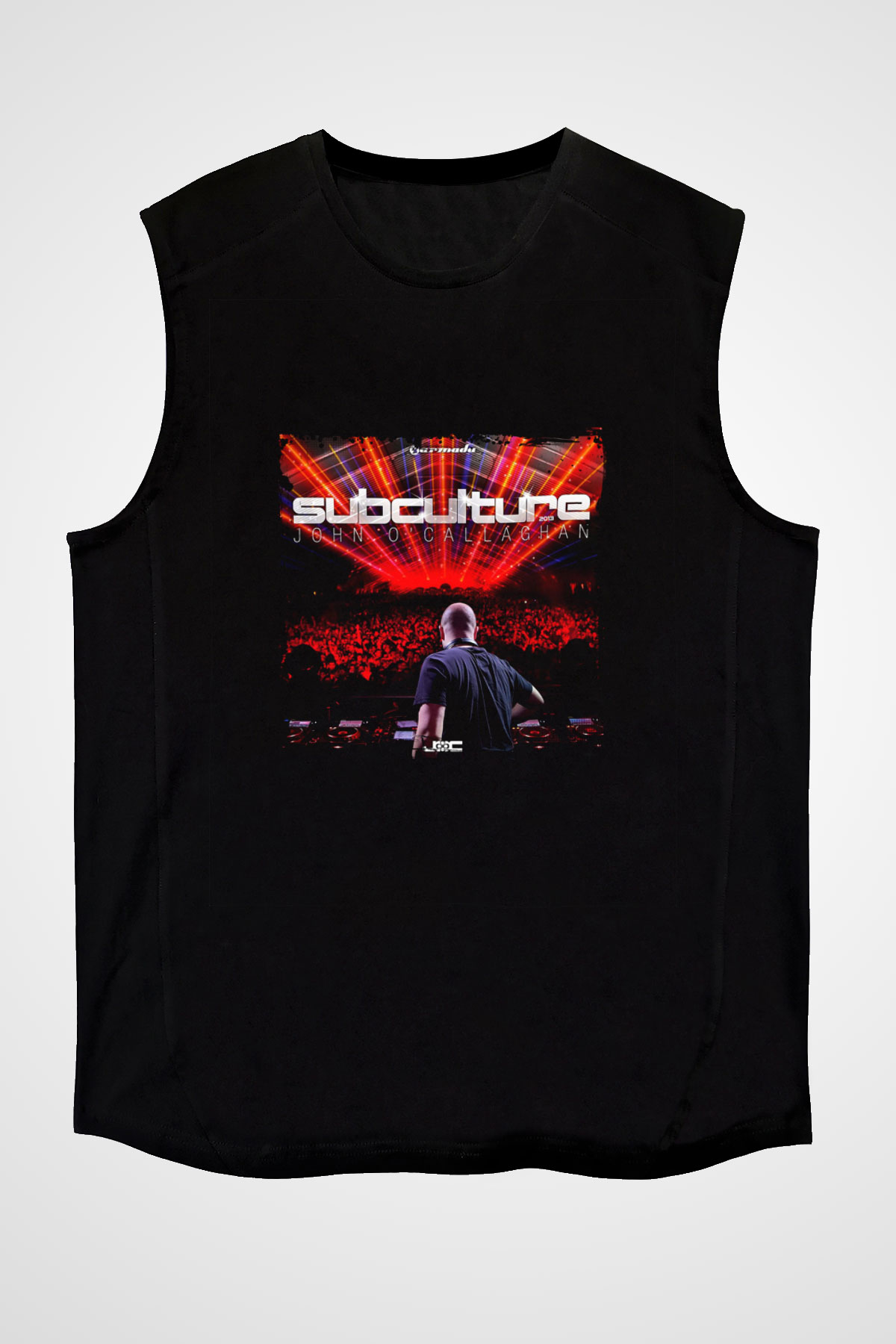 John O'callaghan Baskılı Unisex Siyah Kolsuz Tişört