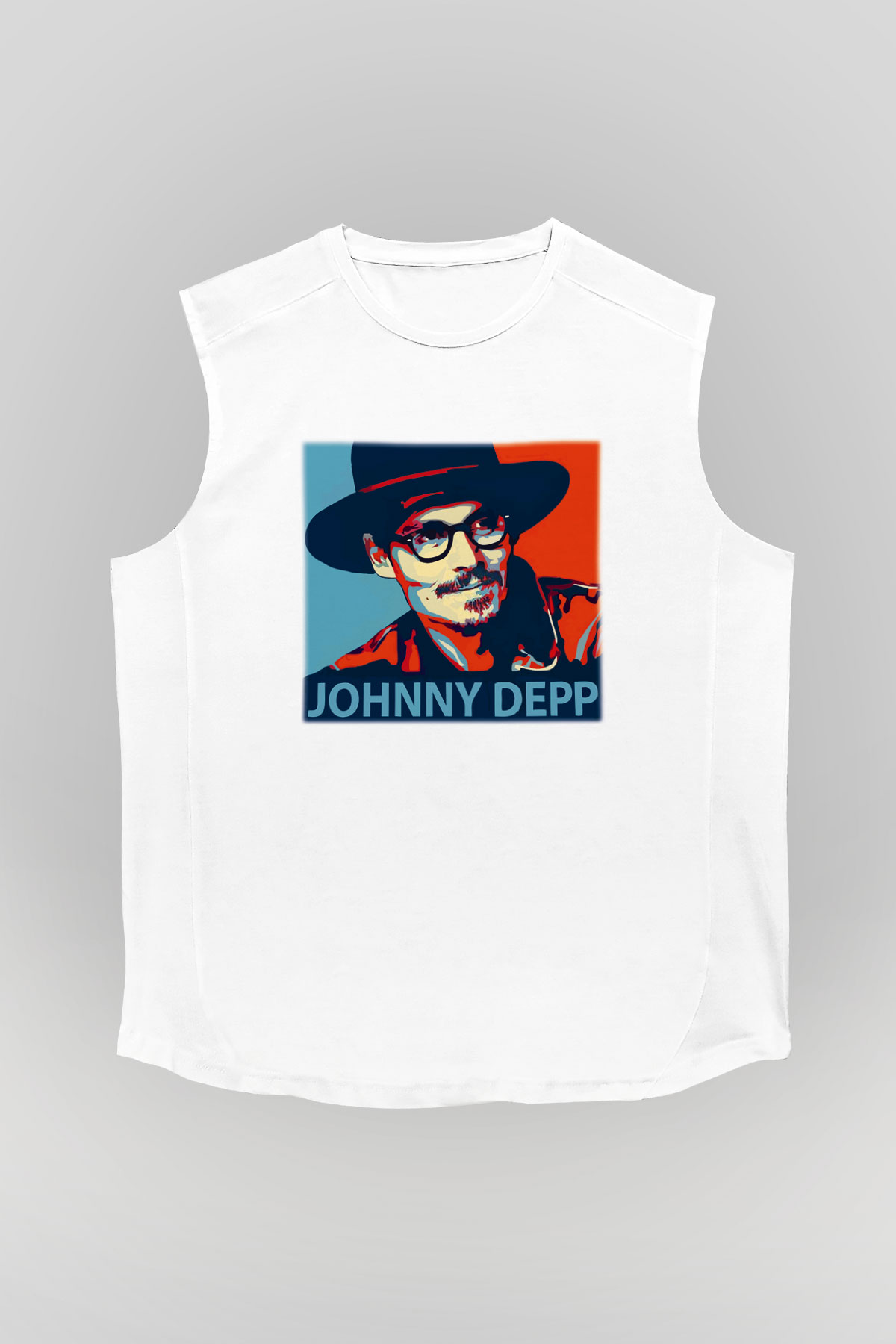 Johnny Depp Beyaz Unisex Kolsuz Tişört