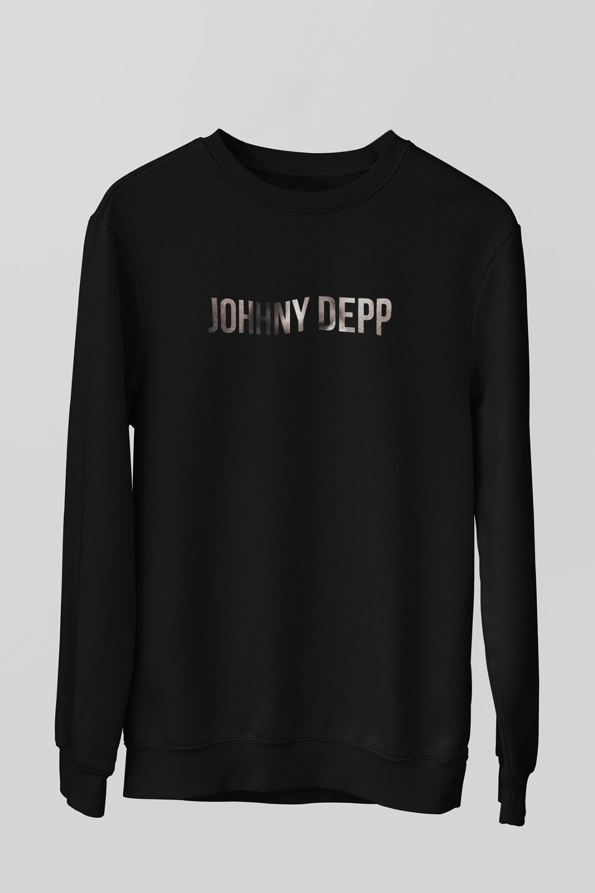 Johnny Depp Siyah Unisex Sweatshirt